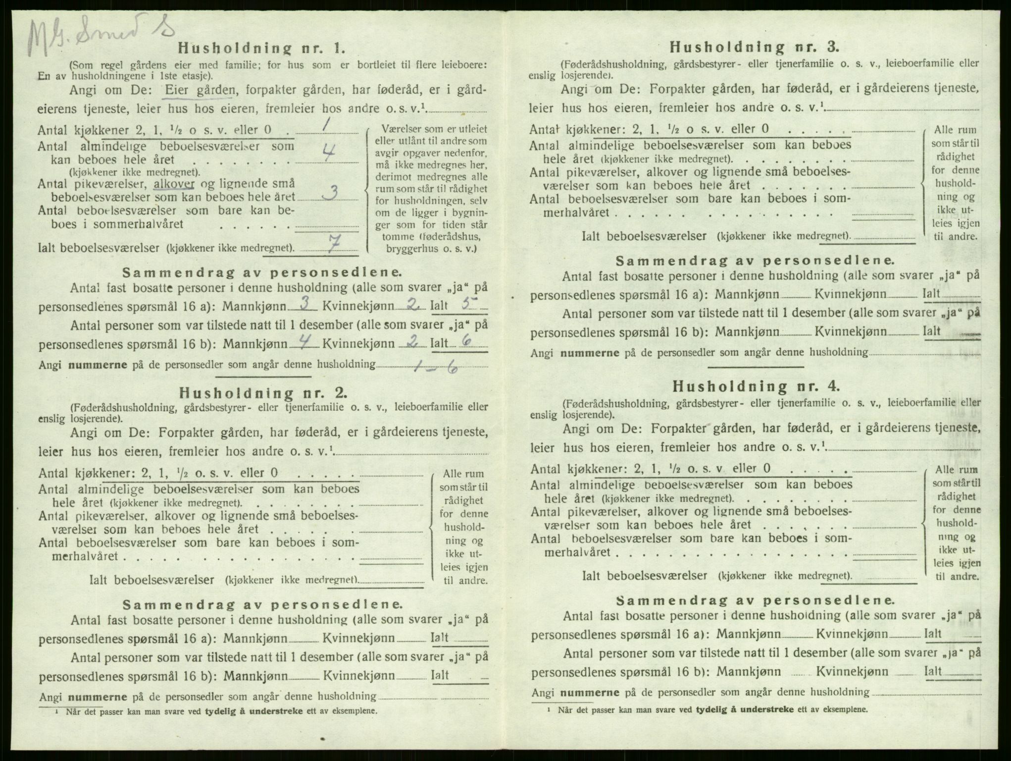 SAKO, 1920 census for Sandeherred, 1920, p. 622