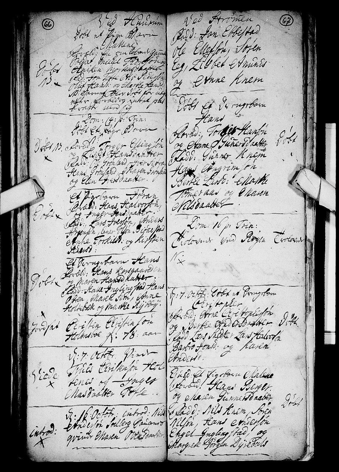 Hurum kirkebøker, AV/SAKO-A-229/F/Fa/L0005: Parish register (official) no. 5, 1735-1739, p. 66-67