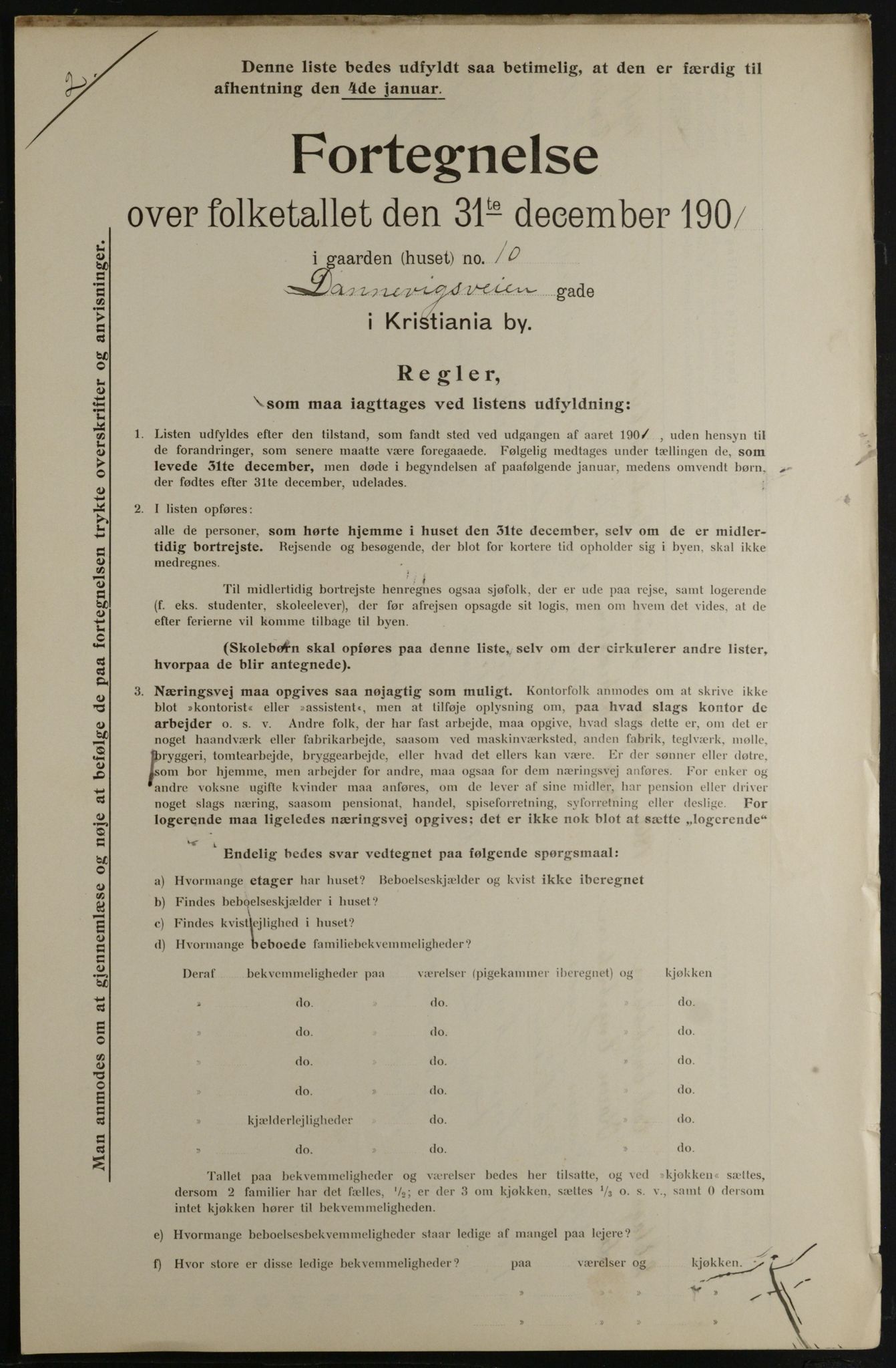 OBA, Municipal Census 1901 for Kristiania, 1901, p. 2483