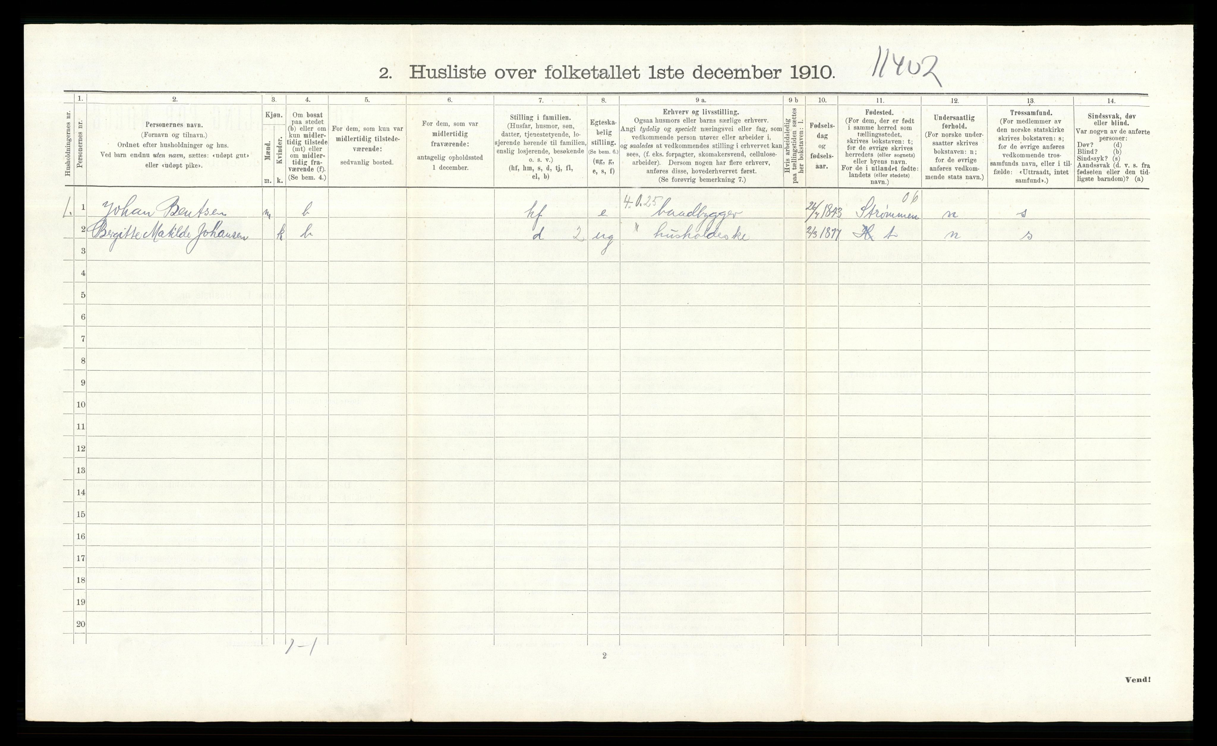 RA, 1910 census for Hurum, 1910, p. 1297