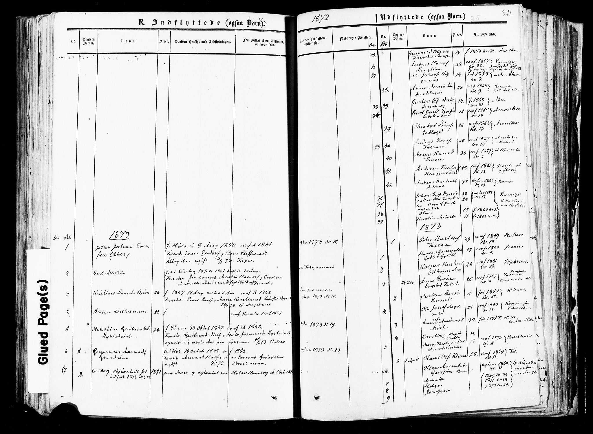 Aurskog prestekontor Kirkebøker, AV/SAO-A-10304a/F/Fa/L0007: Parish register (official) no. I 7, 1854-1877, p. 321