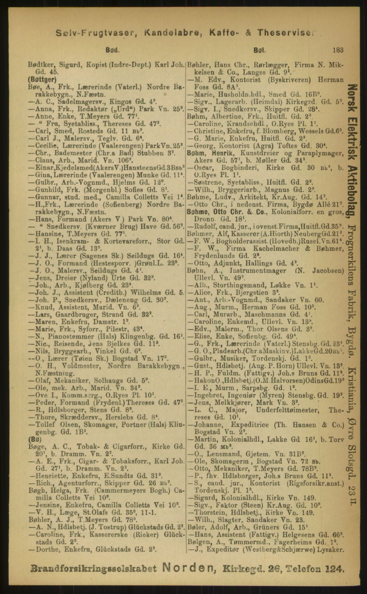 Kristiania/Oslo adressebok, PUBL/-, 1899, p. 183