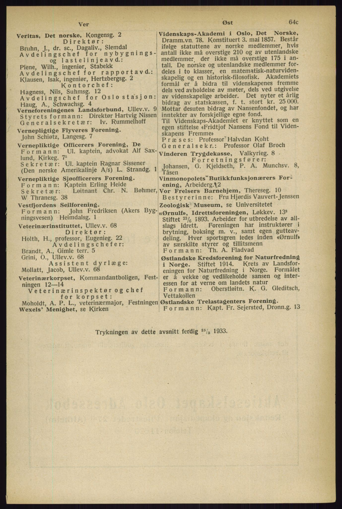 Kristiania/Oslo adressebok, PUBL/-, 1933, p. 67