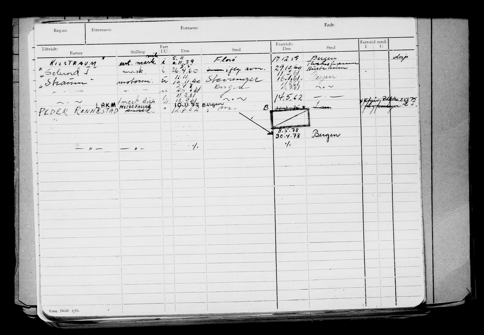 Direktoratet for sjømenn, RA/S-3545/G/Gb/L0156: Hovedkort, 1918, p. 340