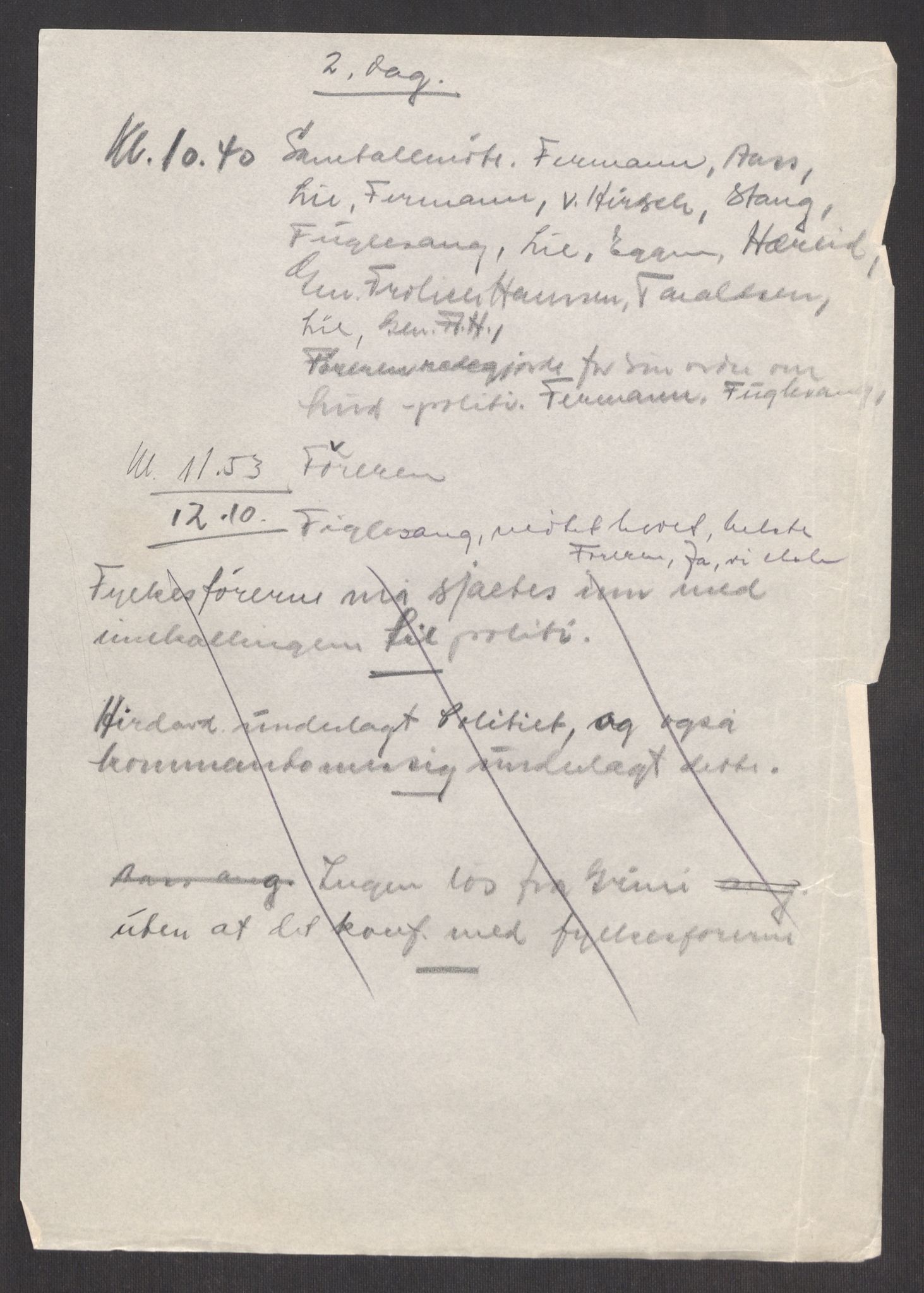 Nasjonal Samling (NS) Generalsekretariat, AV/RA-PA-0759/A/L0117: NS Riks- og Rådsmøteprotokoll, 1934-1945