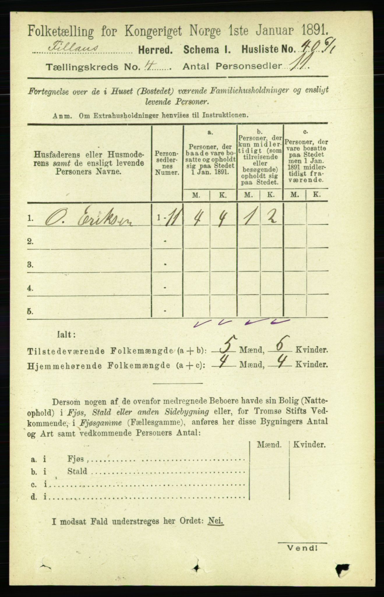 RA, 1891 census for 1616 Fillan, 1891, p. 660