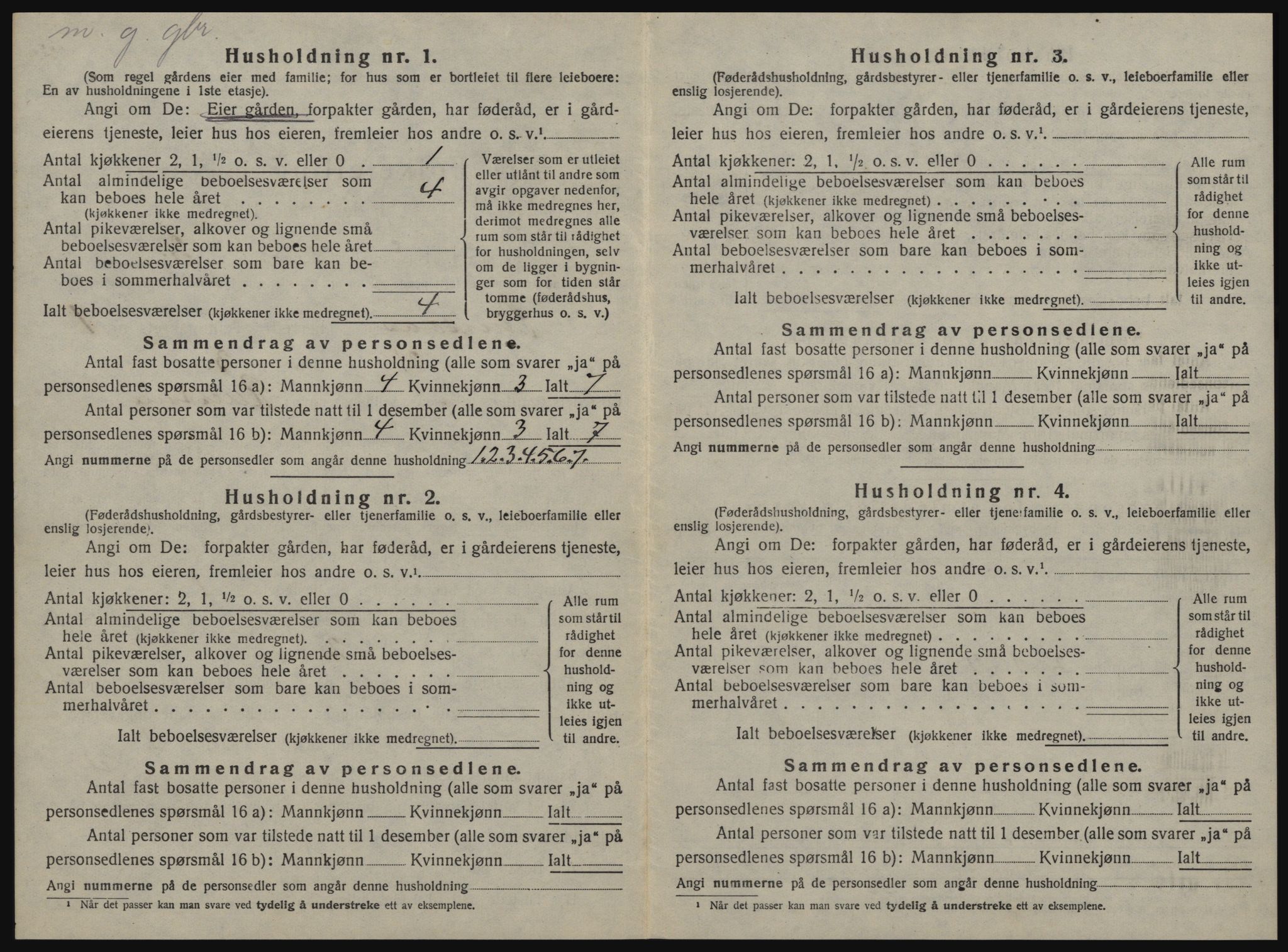 SAT, 1920 census for Singsås, 1920, p. 34