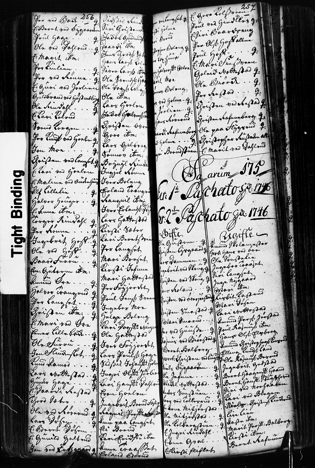 Fåberg prestekontor, SAH/PREST-086/H/Ha/Hab/L0002: Parish register (copy) no. 2, 1741-1756, p. 256-257