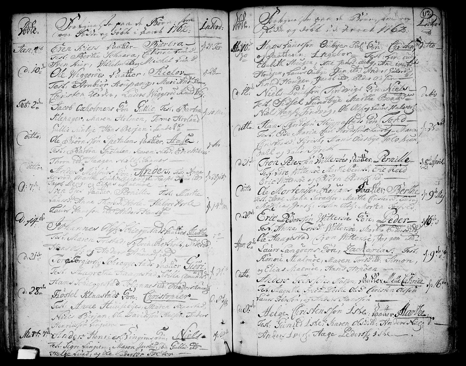 Tjølling kirkebøker, AV/SAKO-A-60/F/Fa/L0003: Parish register (official) no. 3, 1735-1778, p. 112