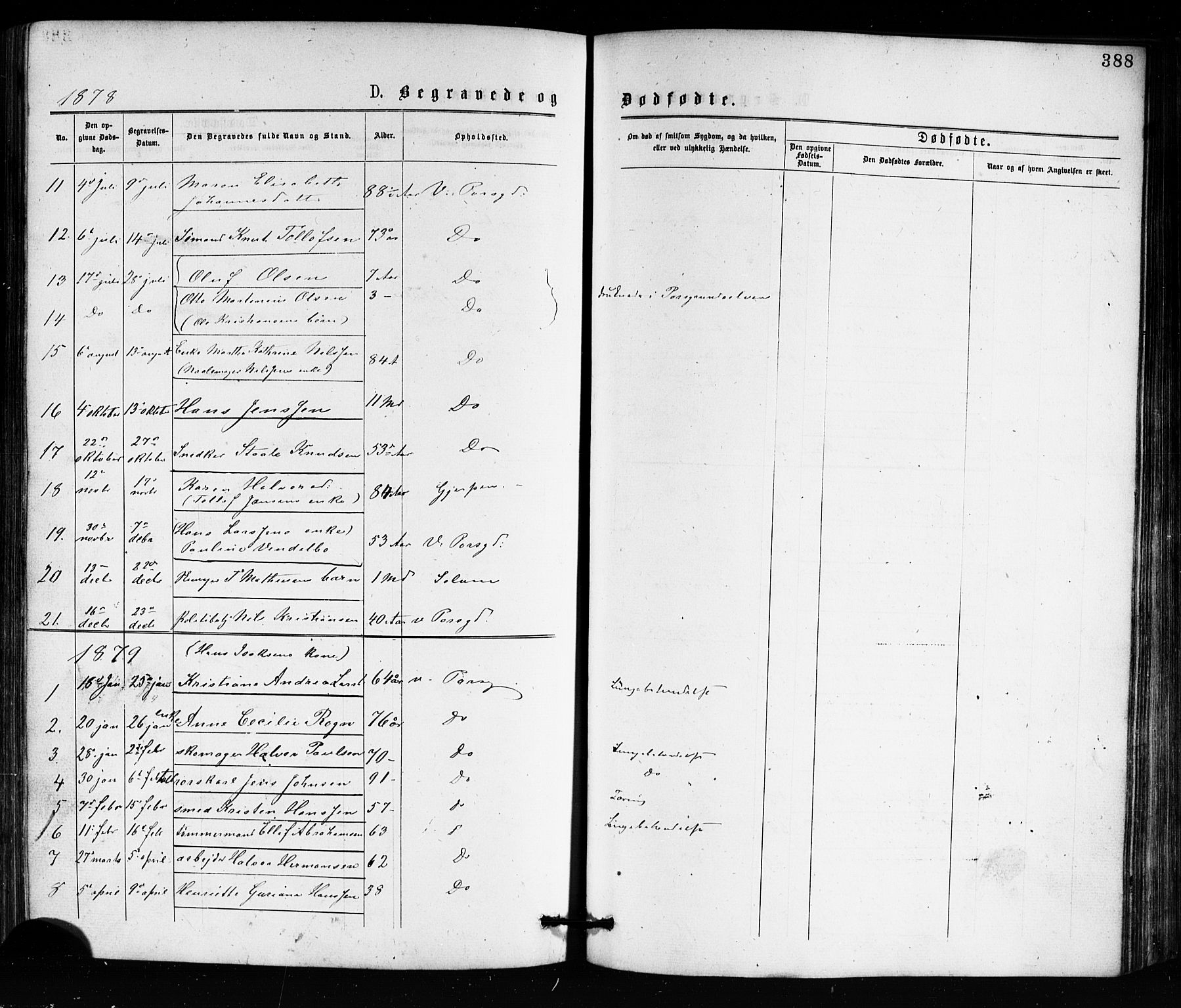 Porsgrunn kirkebøker , SAKO/A-104/G/Ga/L0003: Parish register (copy) no. I 3, 1877-1915, p. 388