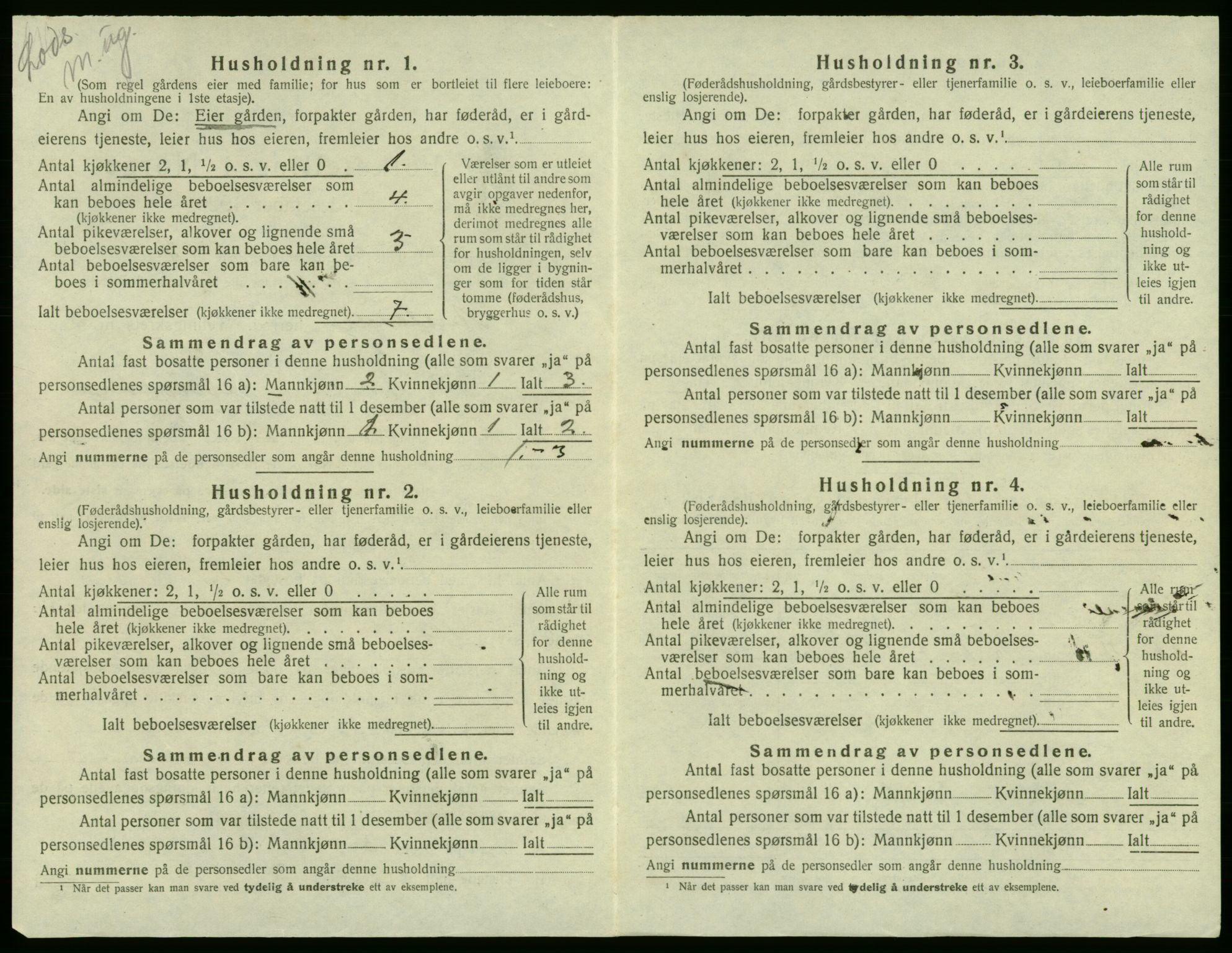 SAB, 1920 census for Austevoll, 1920, p. 364