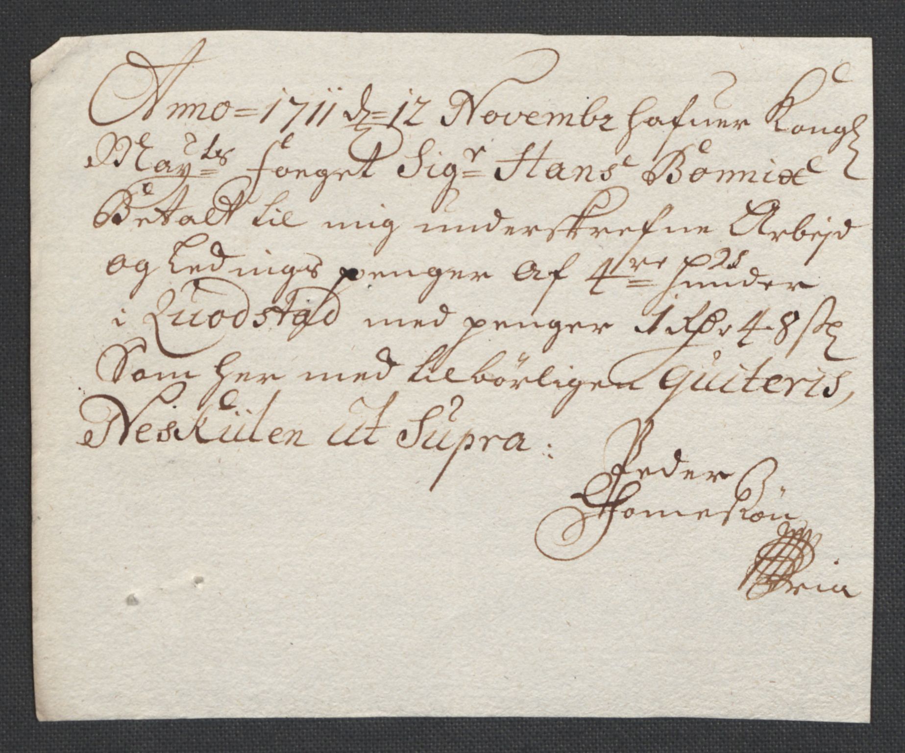 Rentekammeret inntil 1814, Reviderte regnskaper, Fogderegnskap, AV/RA-EA-4092/R39/L2319: Fogderegnskap Nedenes, 1710-1711, p. 313