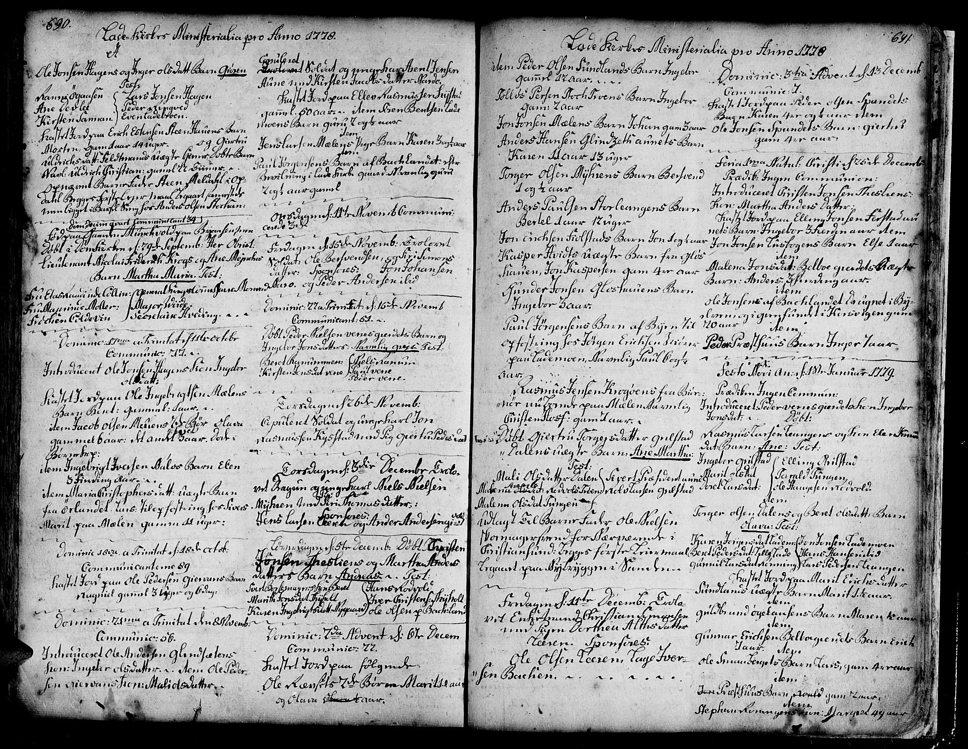 Ministerialprotokoller, klokkerbøker og fødselsregistre - Sør-Trøndelag, AV/SAT-A-1456/606/L0275: Parish register (official) no. 606A01 /1, 1727-1780, p. 690-691
