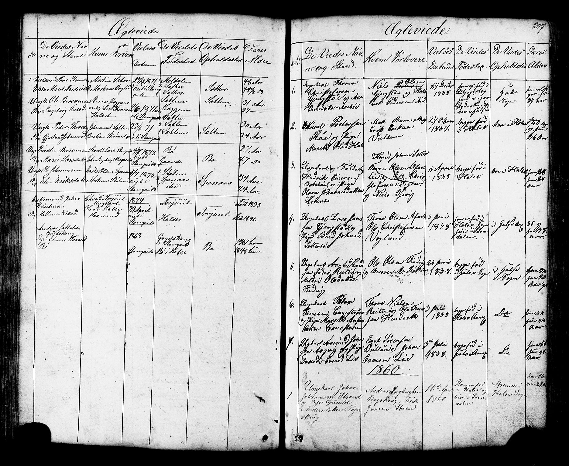 Ministerialprotokoller, klokkerbøker og fødselsregistre - Møre og Romsdal, AV/SAT-A-1454/576/L0890: Parish register (copy) no. 576C01, 1837-1908, p. 207