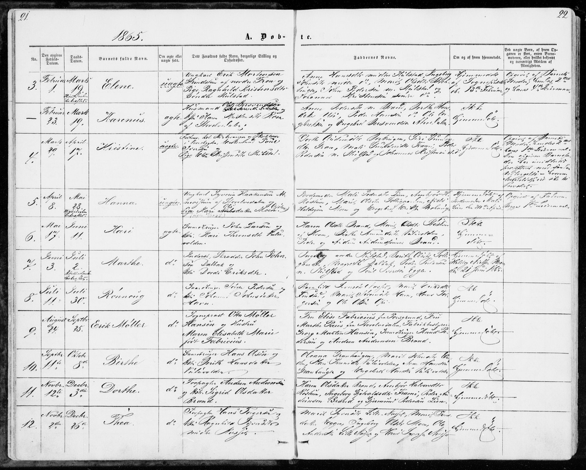 Sollia prestekontor, AV/SAH-PREST-050/H/Ha/Haa/L0001: Parish register (official) no. 1, 1856-1885, p. 21-22