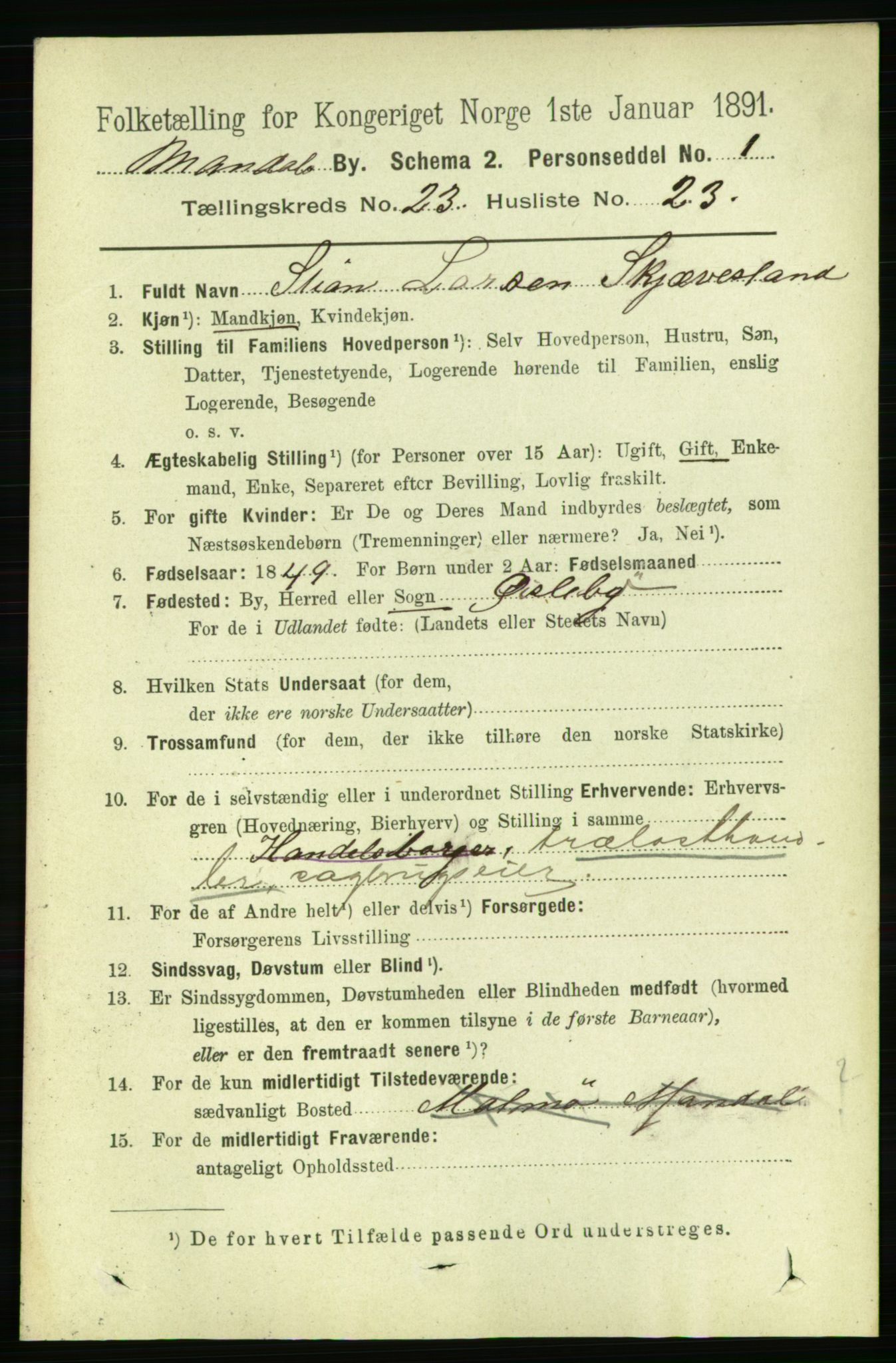 RA, 1891 census for 1002 Mandal, 1891, p. 4430