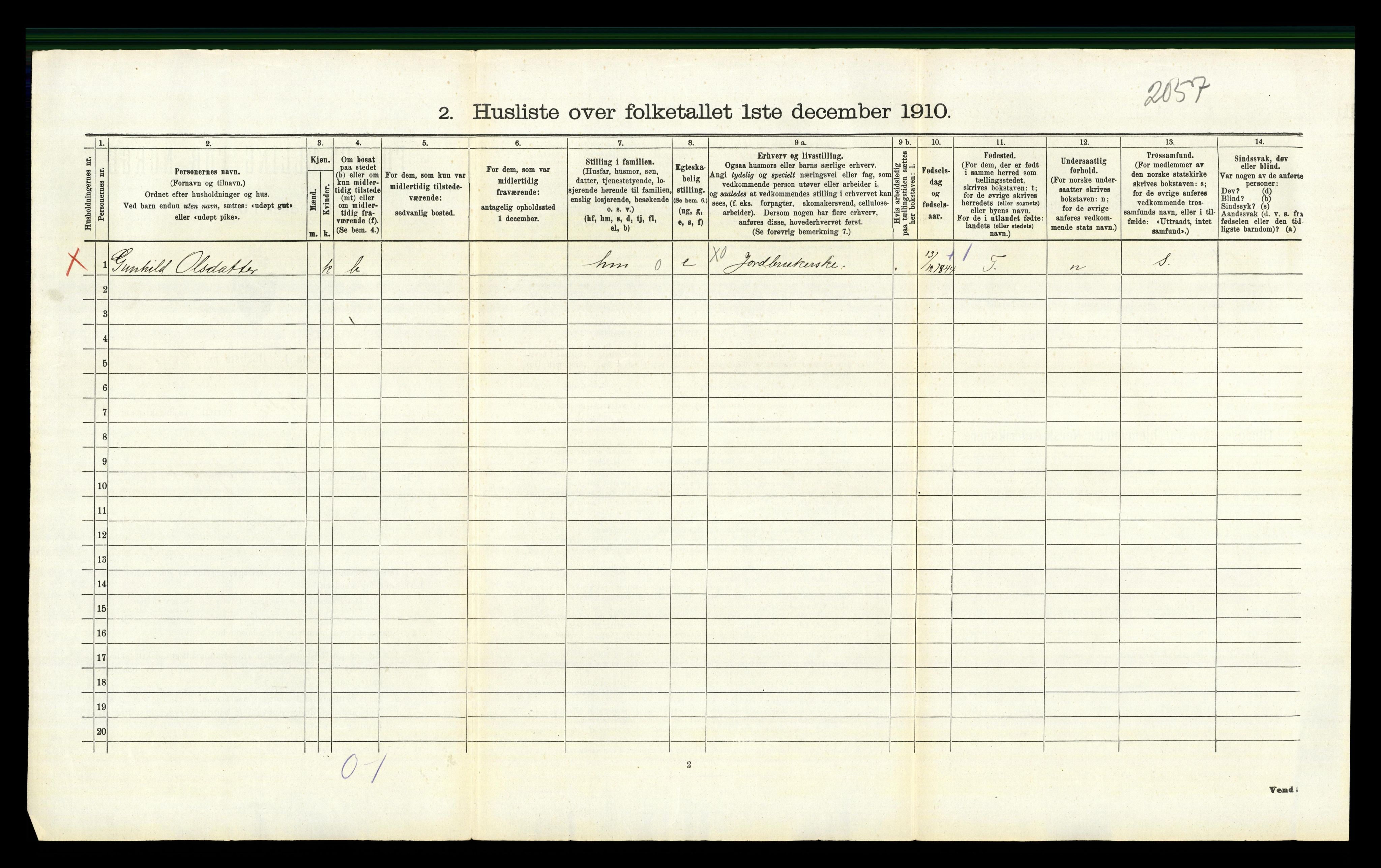 RA, 1910 census for Hole, 1910, p. 801