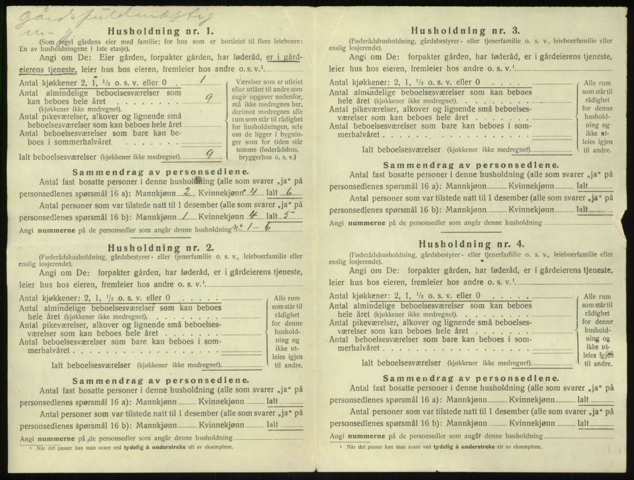 SAB, 1920 census for Sogndal, 1920, p. 1298