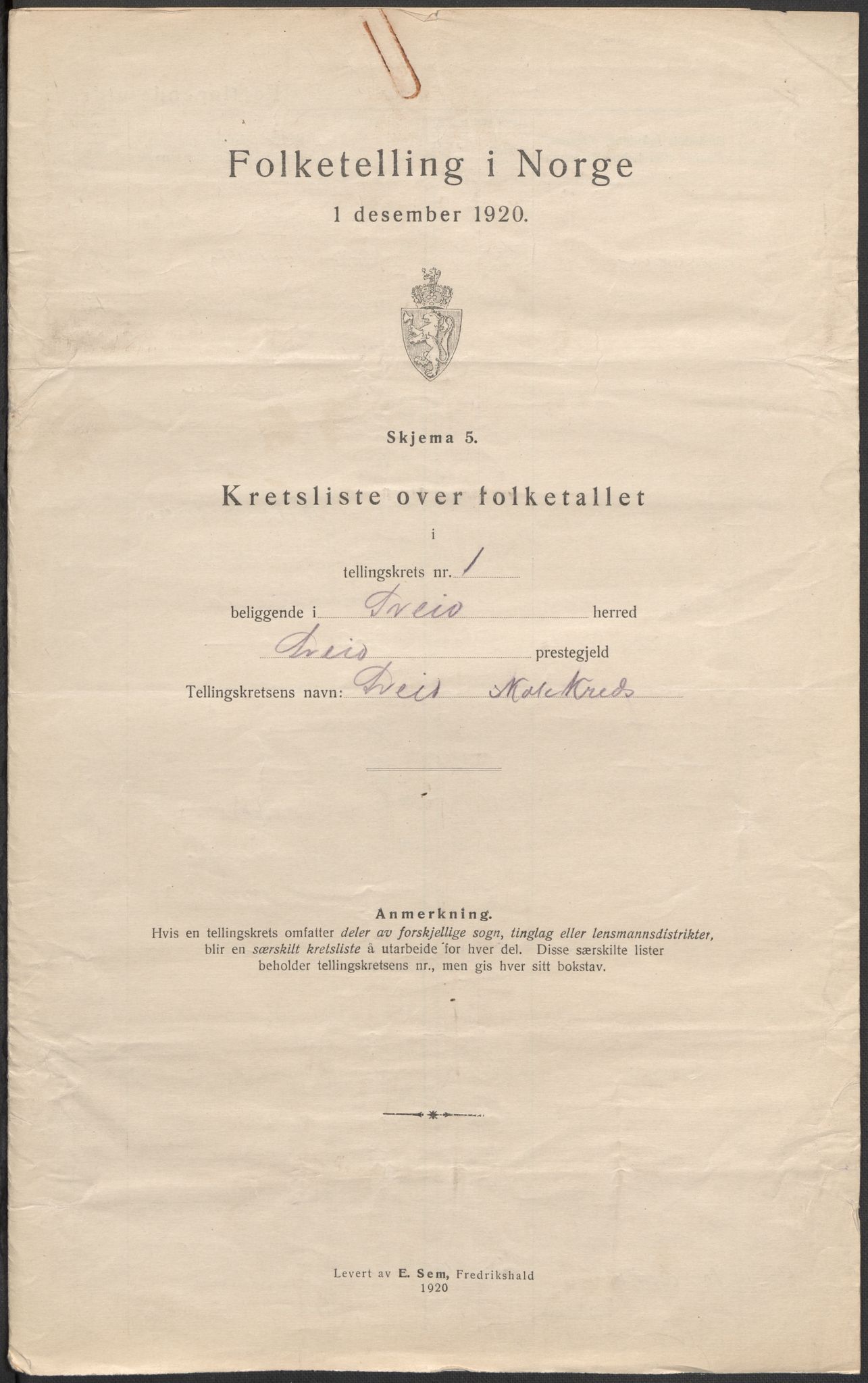 SAB, 1920 census for Sveio, 1920, p. 5