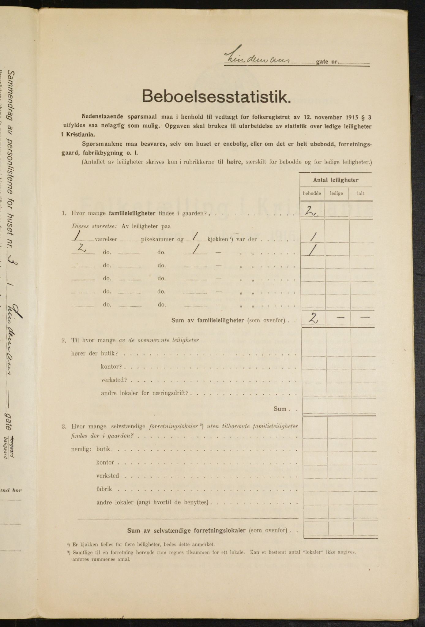 OBA, Municipal Census 1916 for Kristiania, 1916, p. 58911