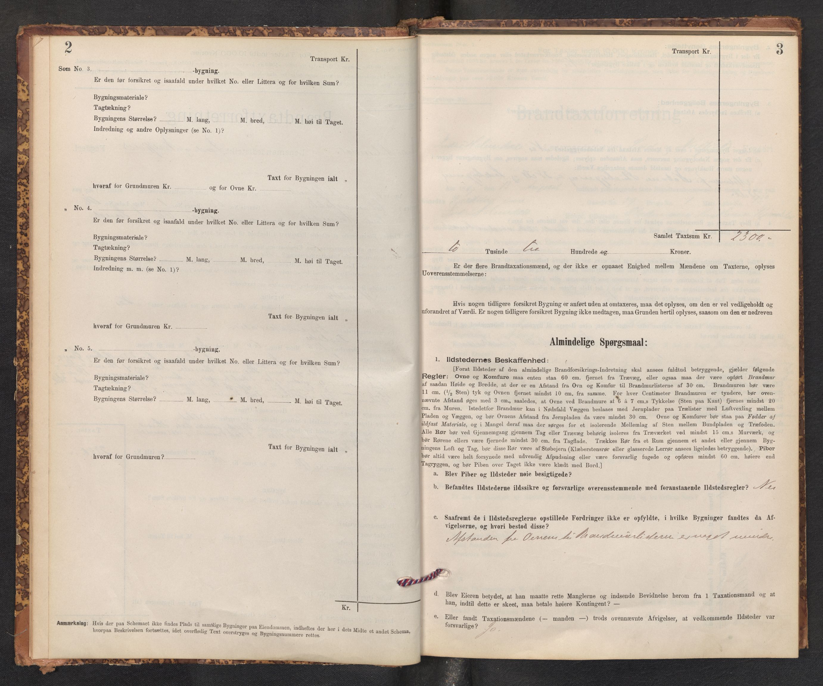 Lensmannen i Gaular, AV/SAB-A-27601/0012/L0005: Branntakstprotokoll, skjematakst, 1895-1917, p. 2-3