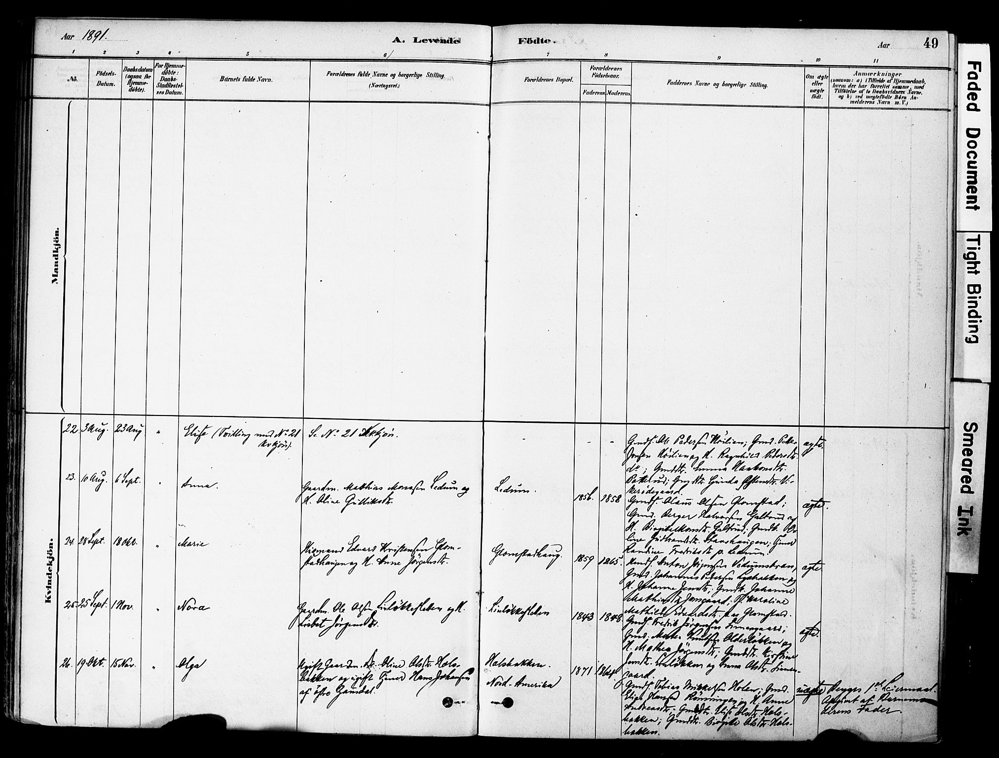 Øyer prestekontor, AV/SAH-PREST-084/H/Ha/Haa/L0009: Parish register (official) no. 9, 1878-1893, p. 49