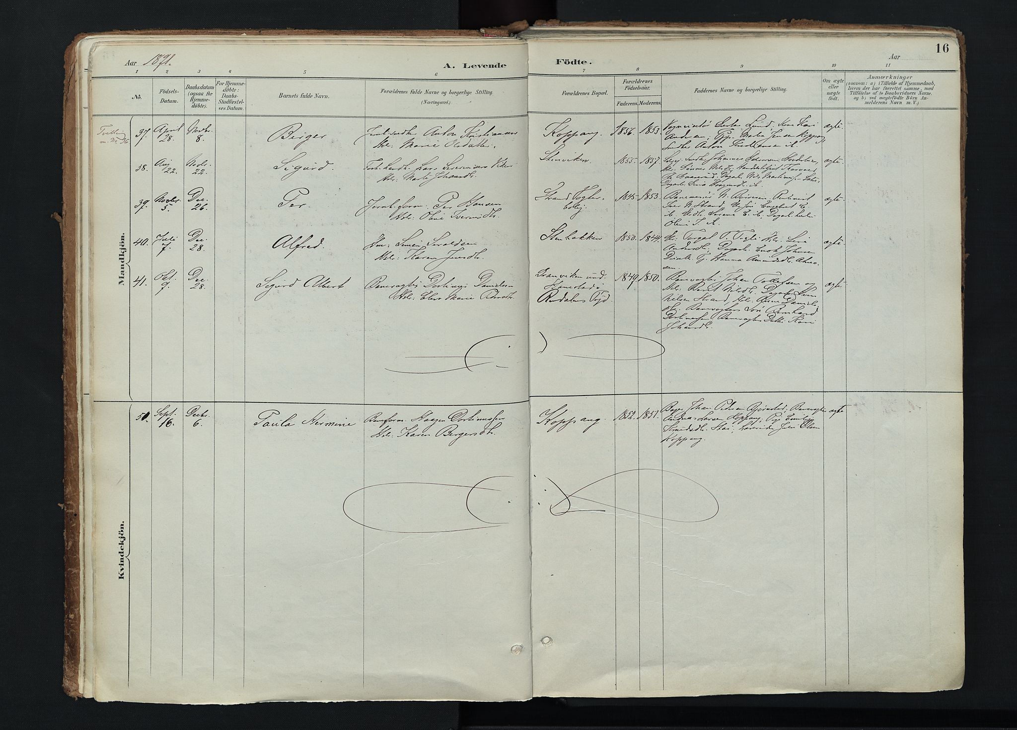 Stor-Elvdal prestekontor, SAH/PREST-052/H/Ha/Haa/L0004: Parish register (official) no. 4, 1890-1922, p. 16