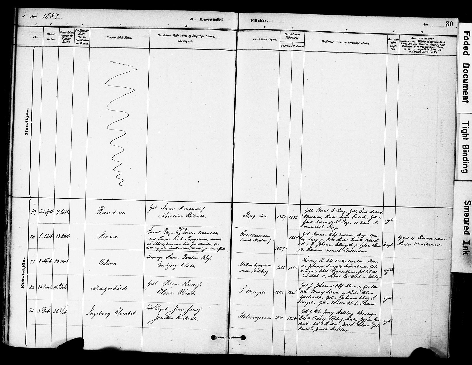Øyer prestekontor, SAH/PREST-084/H/Ha/Haa/L0009: Parish register (official) no. 9, 1878-1893, p. 30