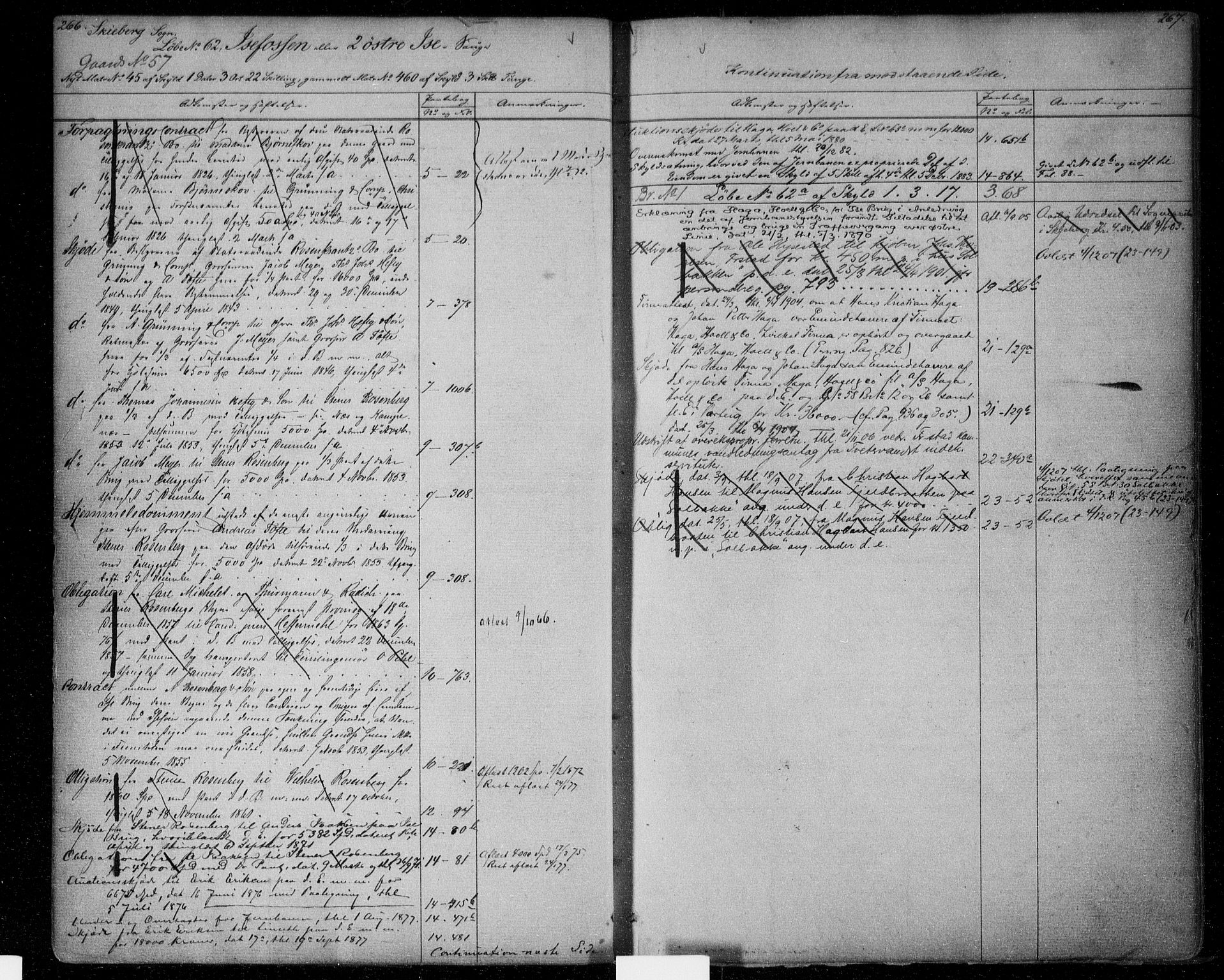 Idd og Marker sorenskriveri, SAO/A-10283/G/Ga/Gac/L0002: Mortgage register no. II 2, 1848-1911, p. 266-267