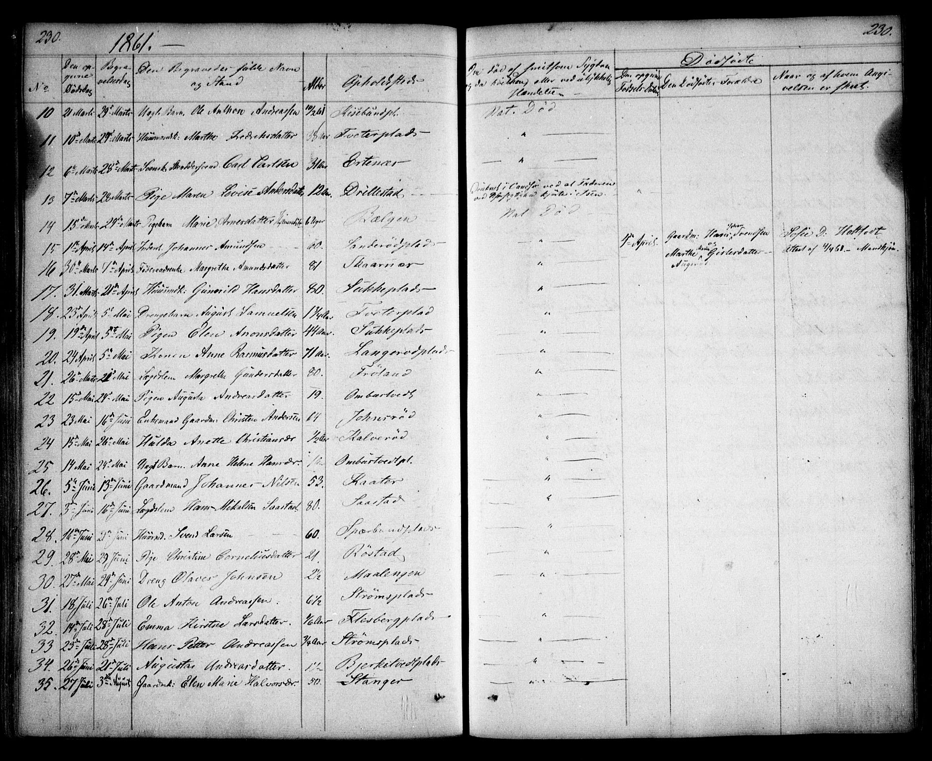 Våler prestekontor Kirkebøker, AV/SAO-A-11083/F/Fa/L0006: Parish register (official) no. I 6, 1840-1861, p. 230