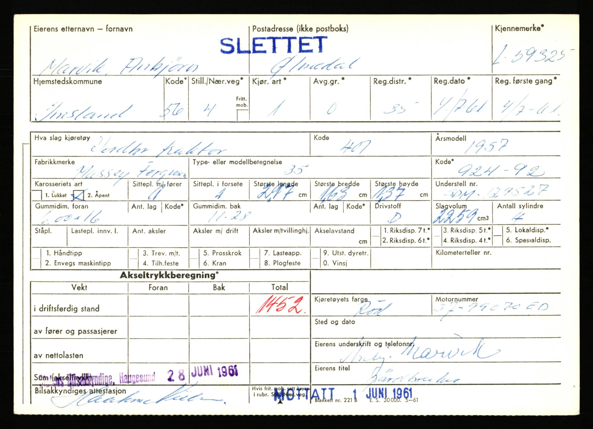 Stavanger trafikkstasjon, AV/SAST-A-101942/0/F/L0058: L-58000 - L-59999, 1930-1971, p. 1551