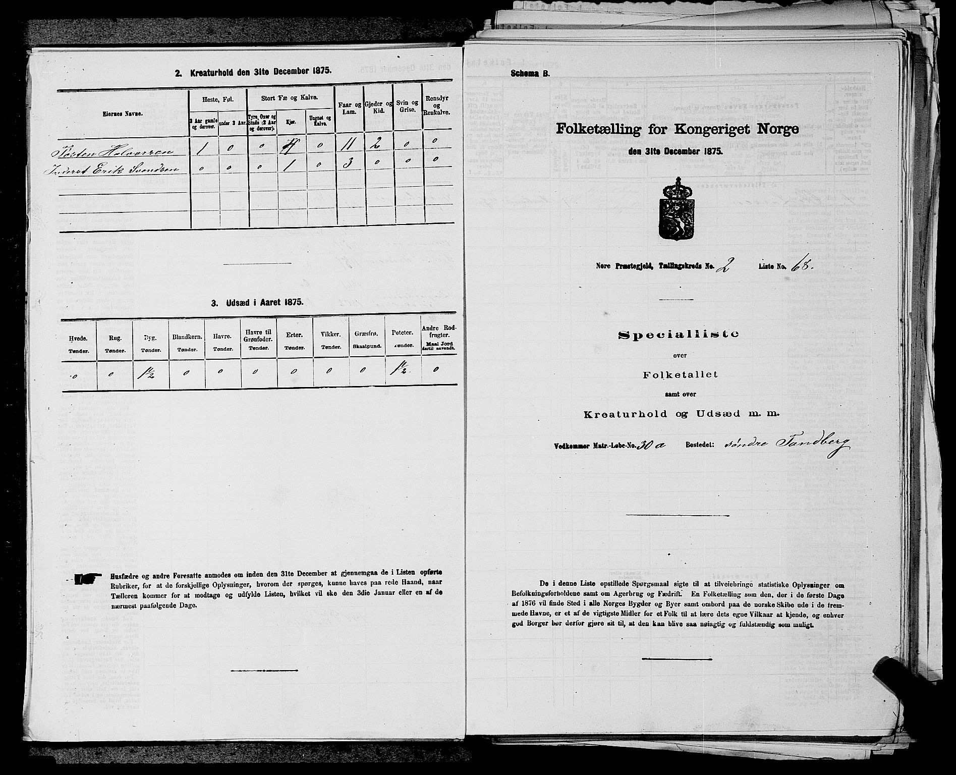 SAKO, 1875 census for 0633P Nore, 1875, p. 191