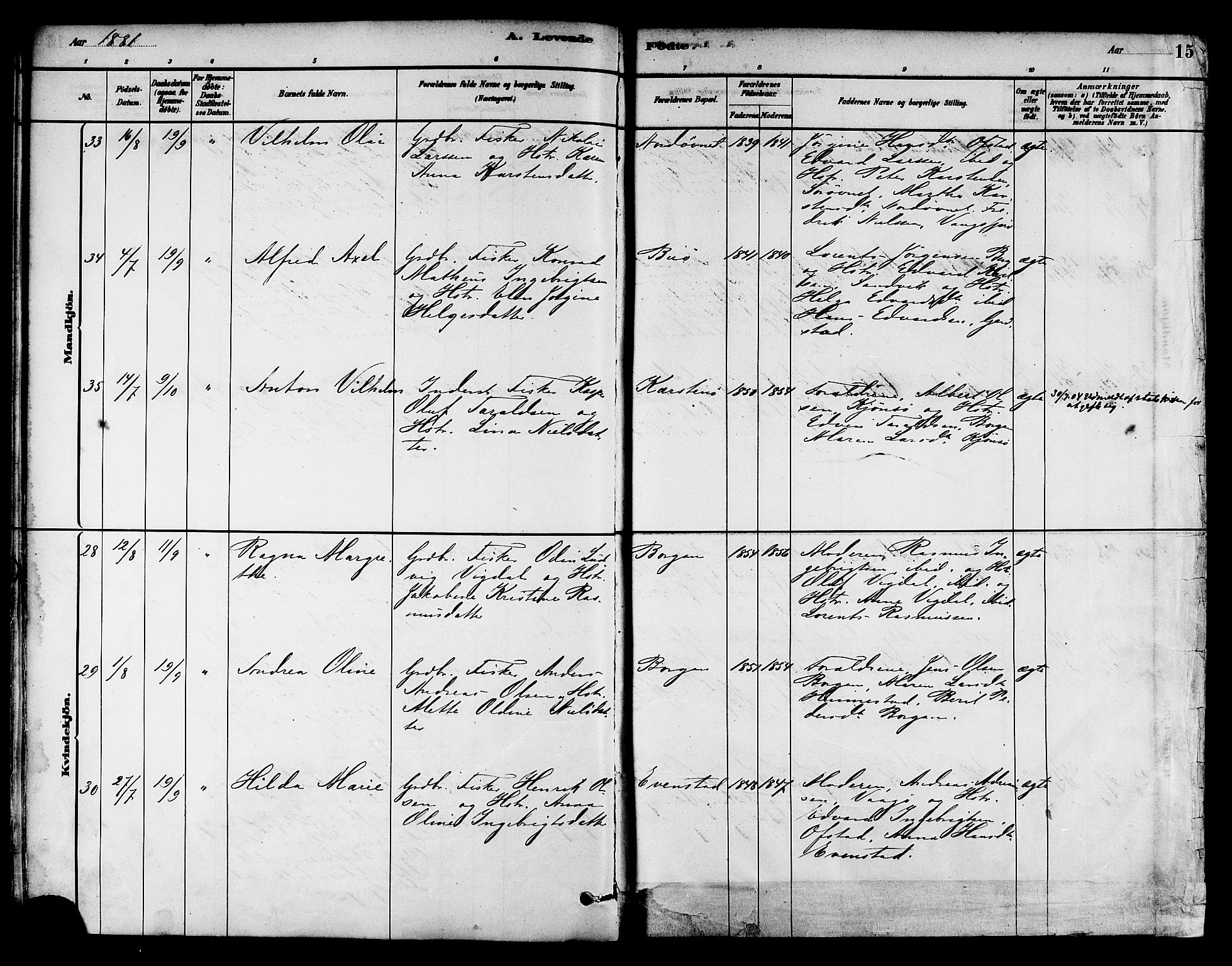 Ministerialprotokoller, klokkerbøker og fødselsregistre - Nord-Trøndelag, AV/SAT-A-1458/786/L0686: Parish register (official) no. 786A02, 1880-1887, p. 15