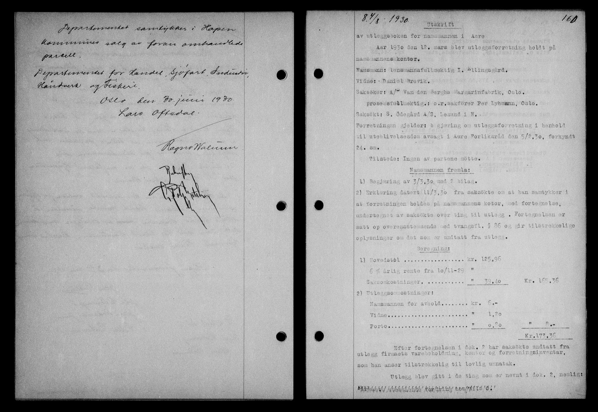 Nordmøre sorenskriveri, AV/SAT-A-4132/1/2/2Ca/L0070: Mortgage book no. 60, 1930-1930, Deed date: 04.08.1930