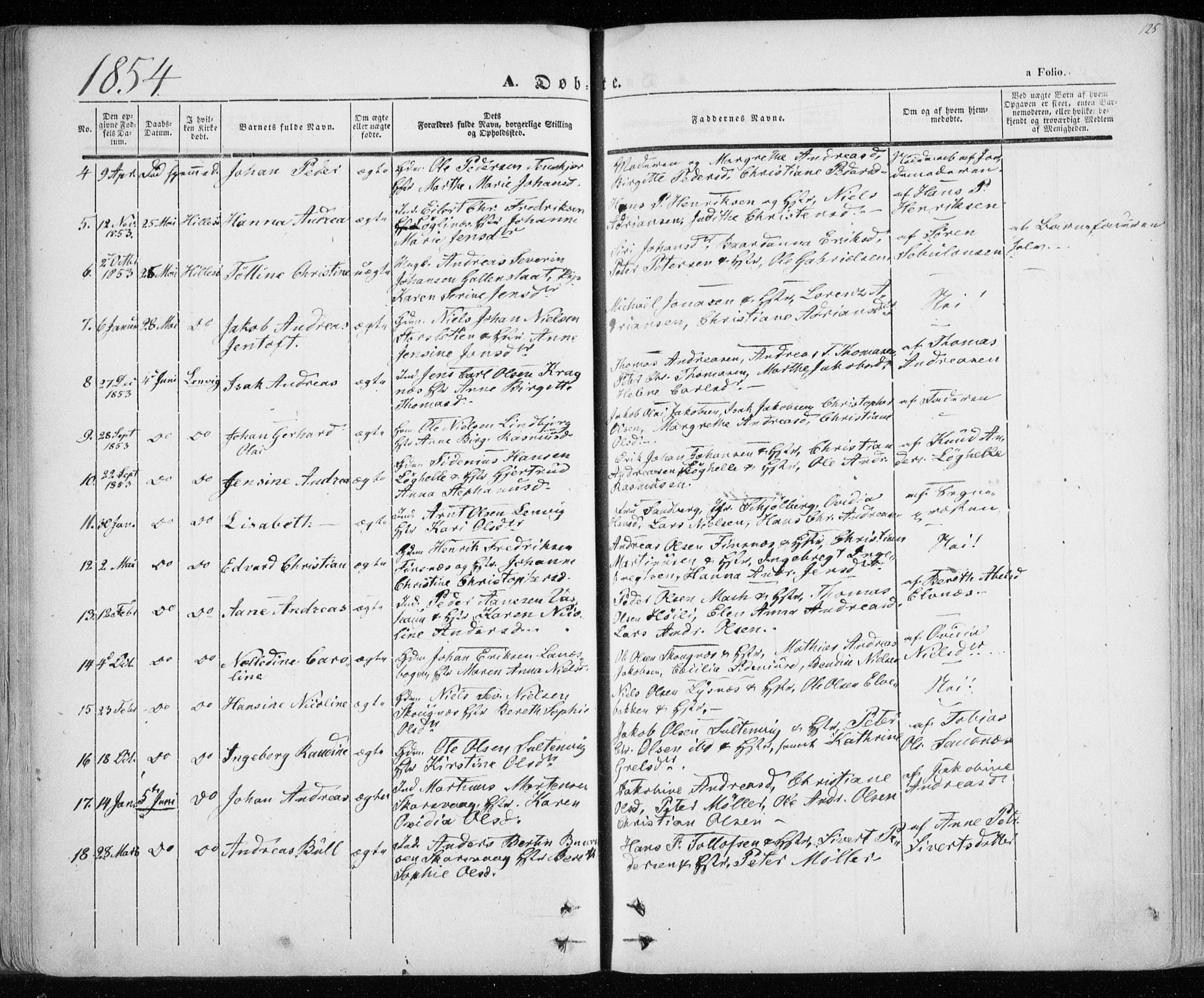 Lenvik sokneprestembete, AV/SATØ-S-1310/H/Ha/Haa/L0006kirke: Parish register (official) no. 6, 1845-1854, p. 125