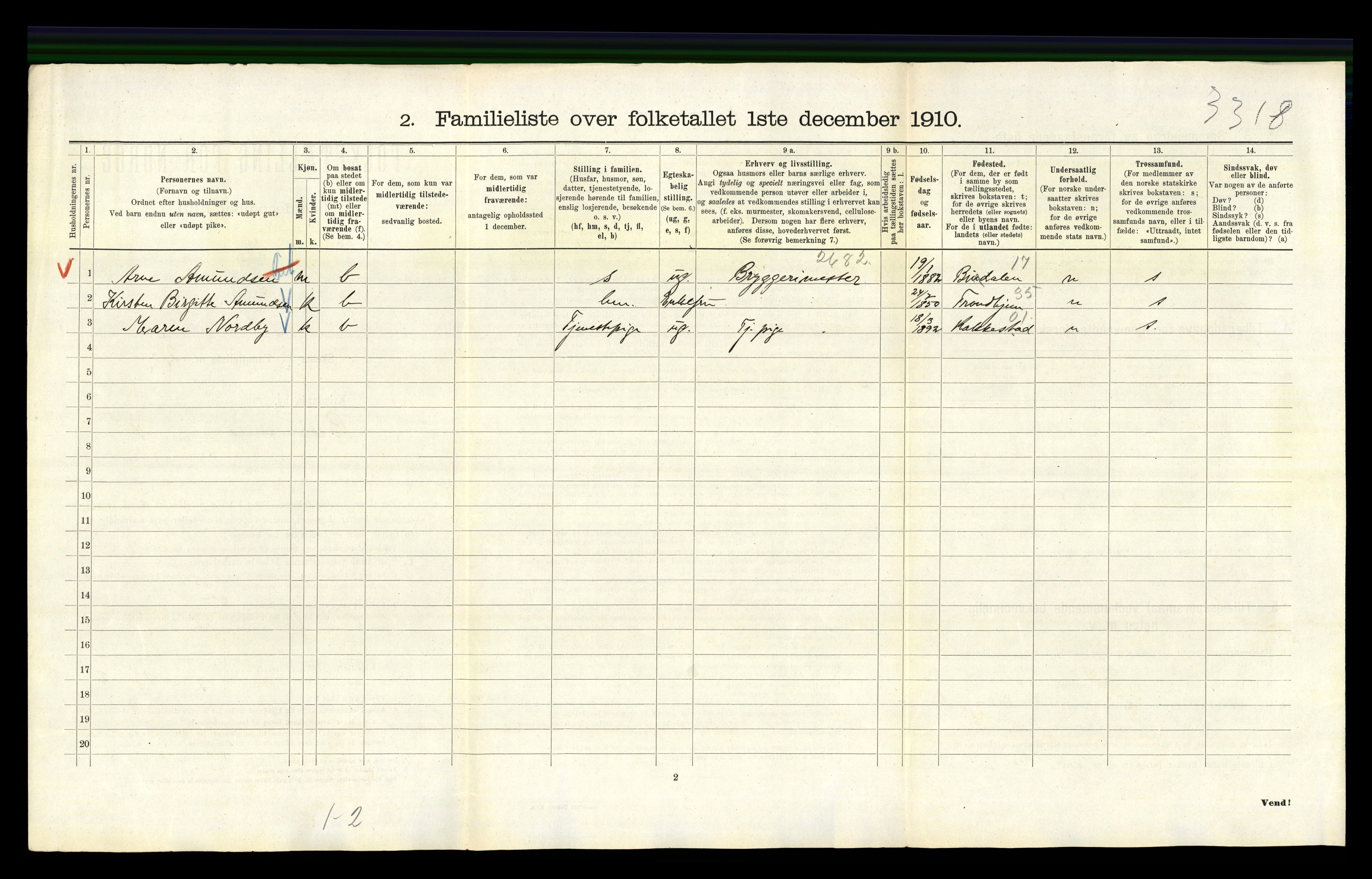 RA, 1910 census for Kristiania, 1910, p. 5490