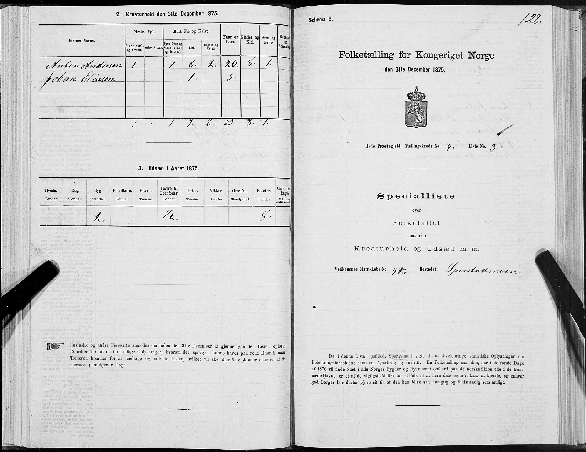 SAT, 1875 census for 1836P Rødøy, 1875, p. 2128