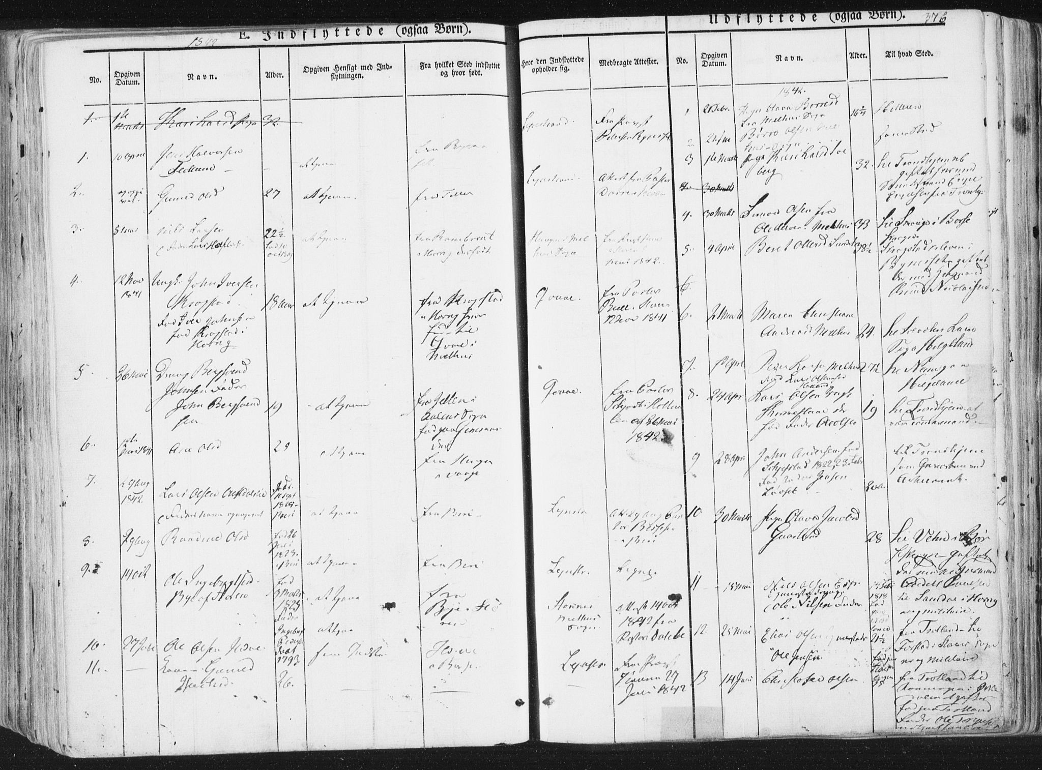 Ministerialprotokoller, klokkerbøker og fødselsregistre - Sør-Trøndelag, SAT/A-1456/691/L1074: Parish register (official) no. 691A06, 1842-1852, p. 376