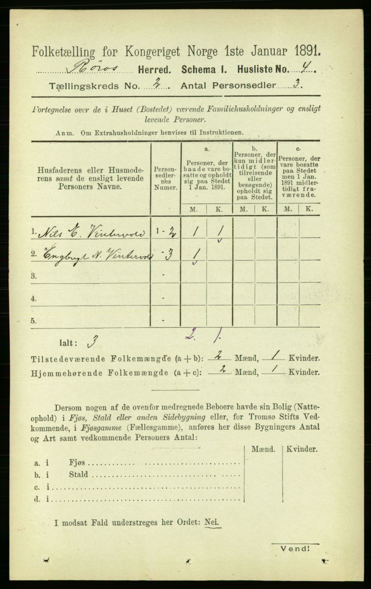 RA, 1891 census for 1640 Røros, 1891, p. 230