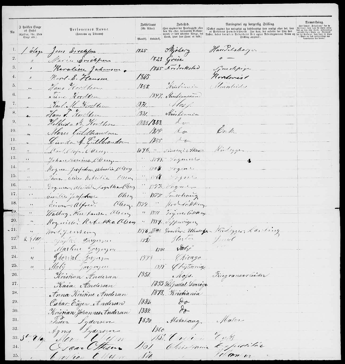 RA, 1885 census for 0301 Kristiania, 1885, p. 8235