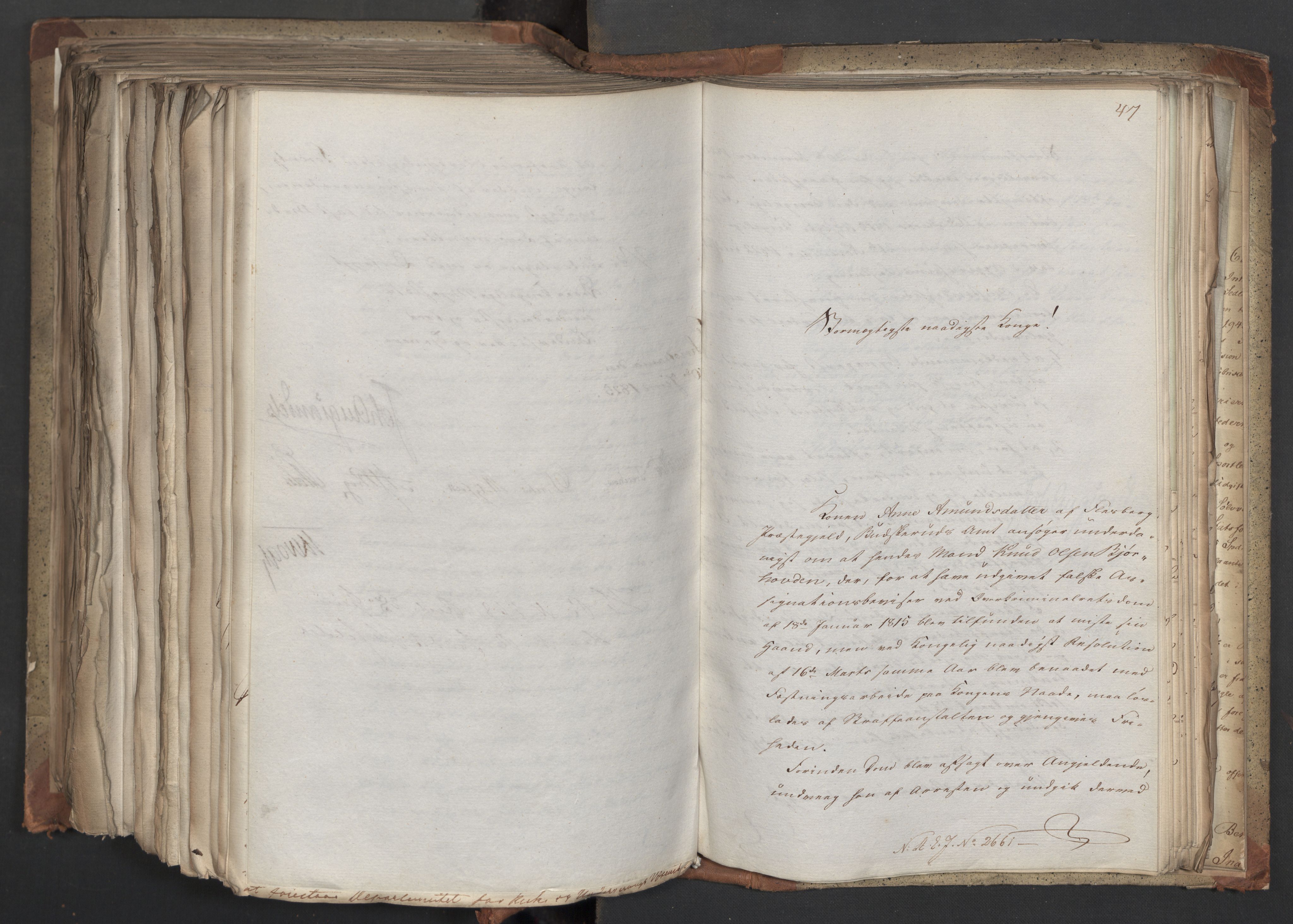 Statsrådsavdelingen i Stockholm, AV/RA-S-1003/D/Da/L0042: Regjeringsinnstillinger nr. 2467-2705, 1825, p. 553