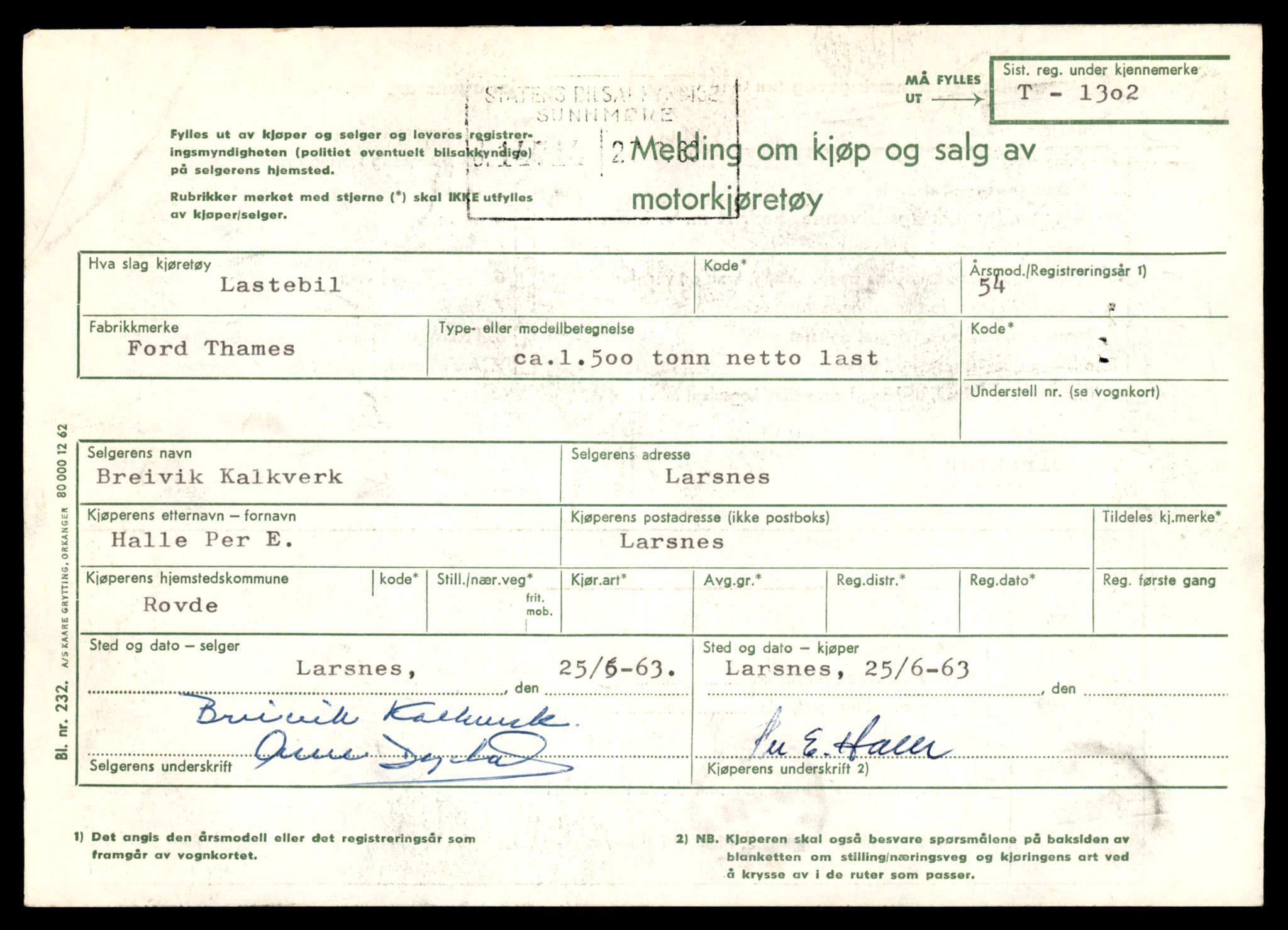 Møre og Romsdal vegkontor - Ålesund trafikkstasjon, AV/SAT-A-4099/F/Fe/L0036: Registreringskort for kjøretøy T 12831 - T 13030, 1927-1998, p. 2157