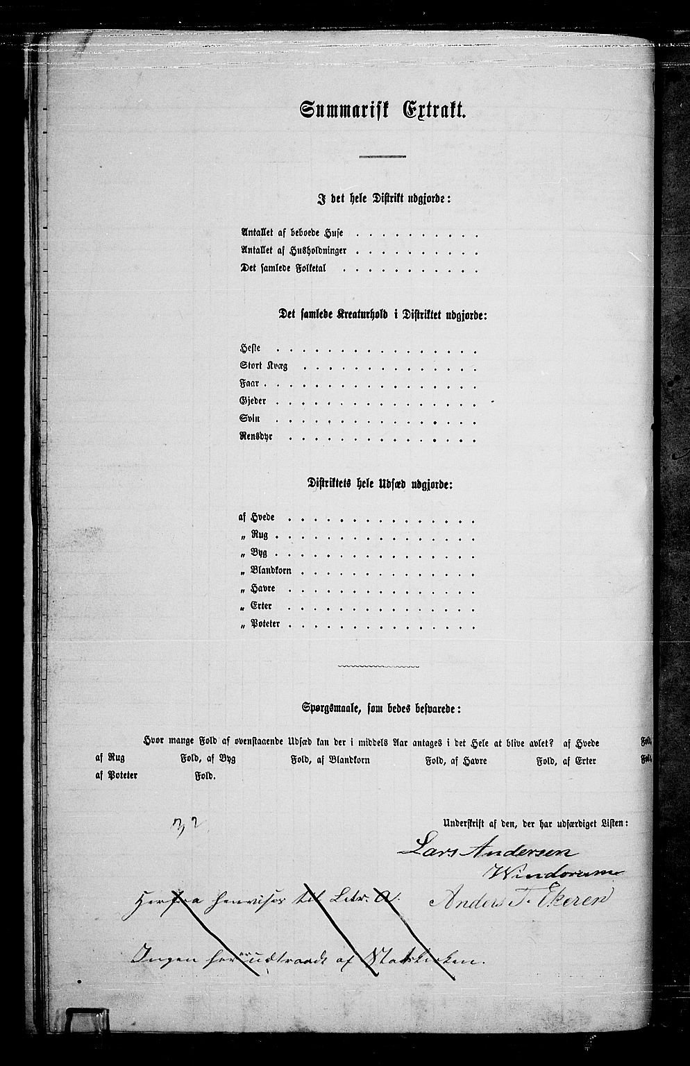 RA, 1865 census for Gran, 1865, p. 74