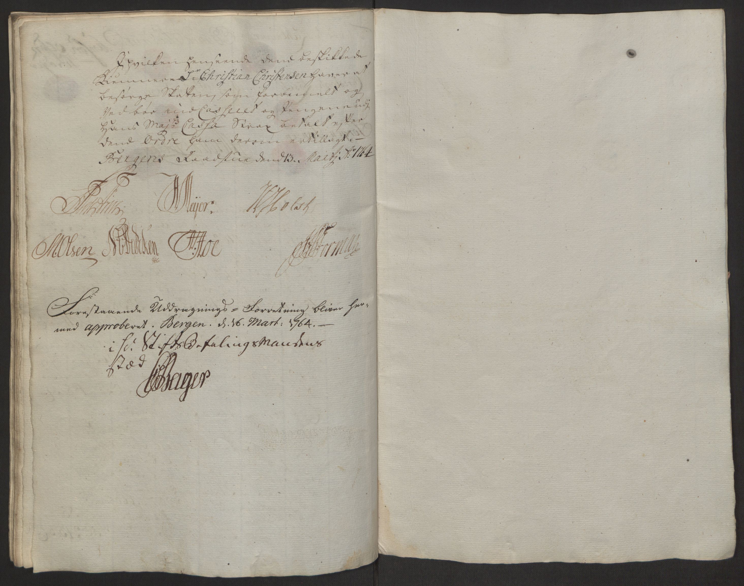 Rentekammeret inntil 1814, Reviderte regnskaper, Byregnskaper, AV/RA-EA-4066/R/Rp/L0368/0001: [P21] Kontribusjonsregnskap / Ekstraskatt, 1764, p. 38