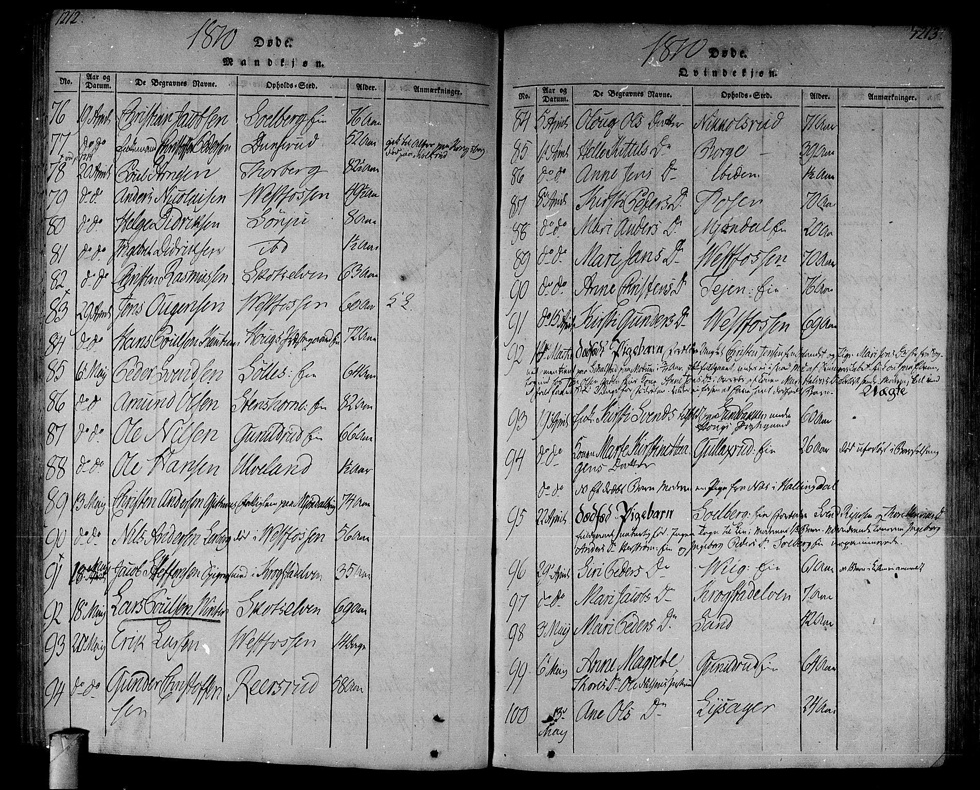 Eiker kirkebøker, AV/SAKO-A-4/F/Fa/L0010: Parish register (official) no. I 10, 1806-1815, p. 1212-1213