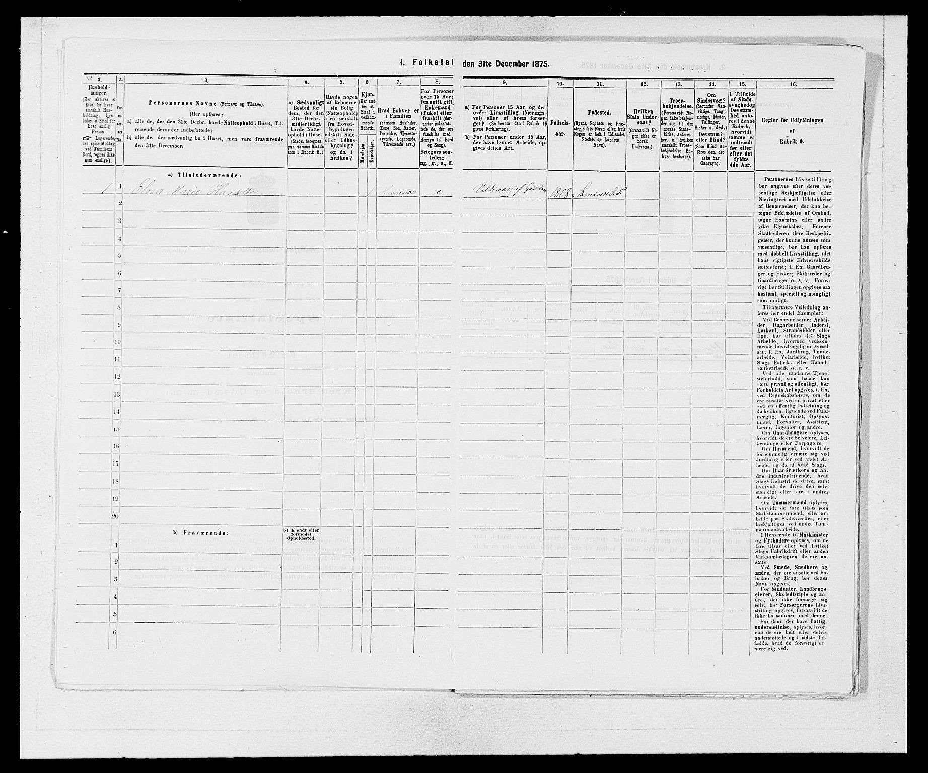 SAB, 1875 census for 1241P Fusa, 1875, p. 1077