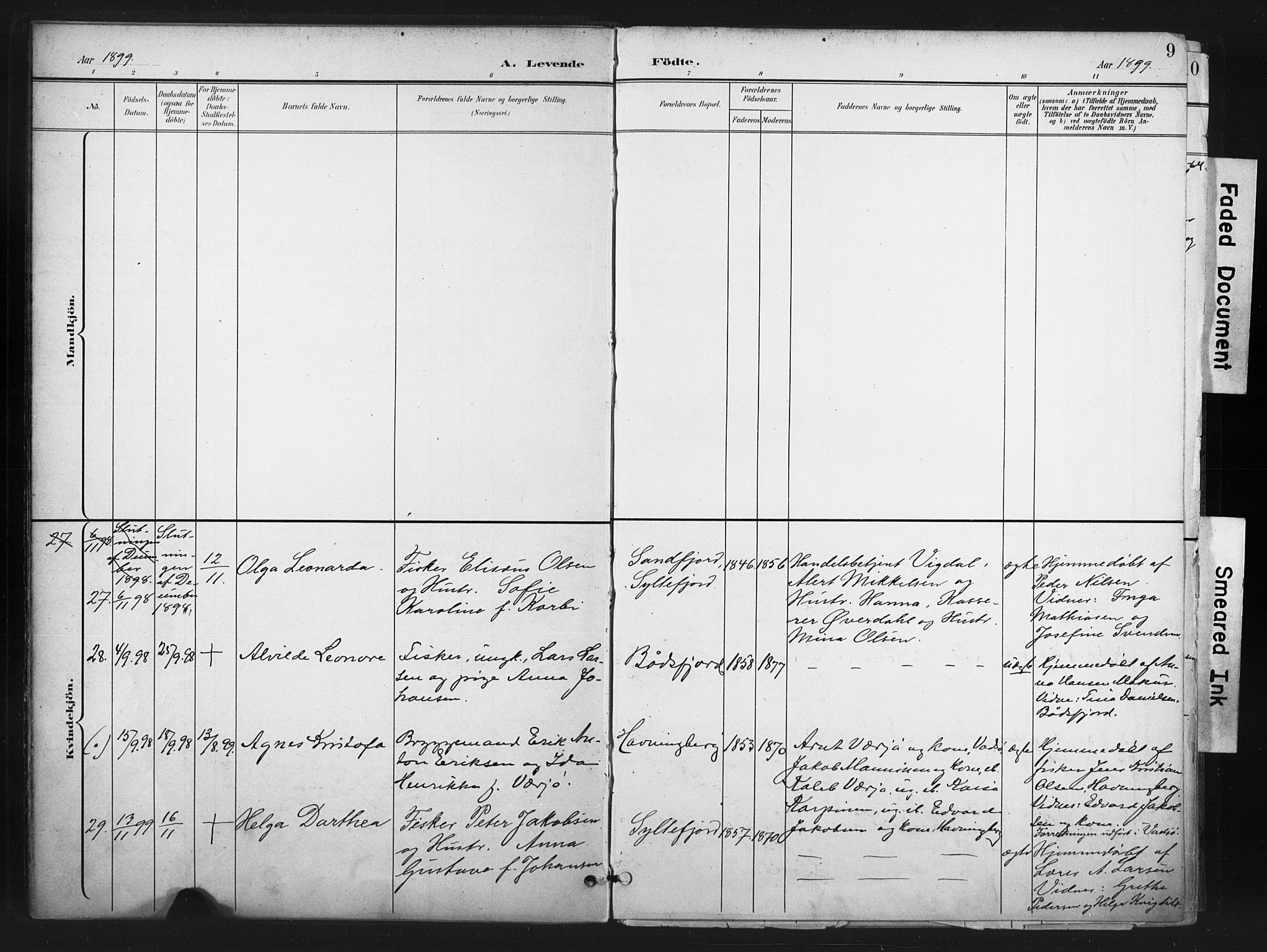 Vardø sokneprestkontor, AV/SATØ-S-1332/H/Ha/L0011kirke: Parish register (official) no. 11, 1897-1911, p. 9