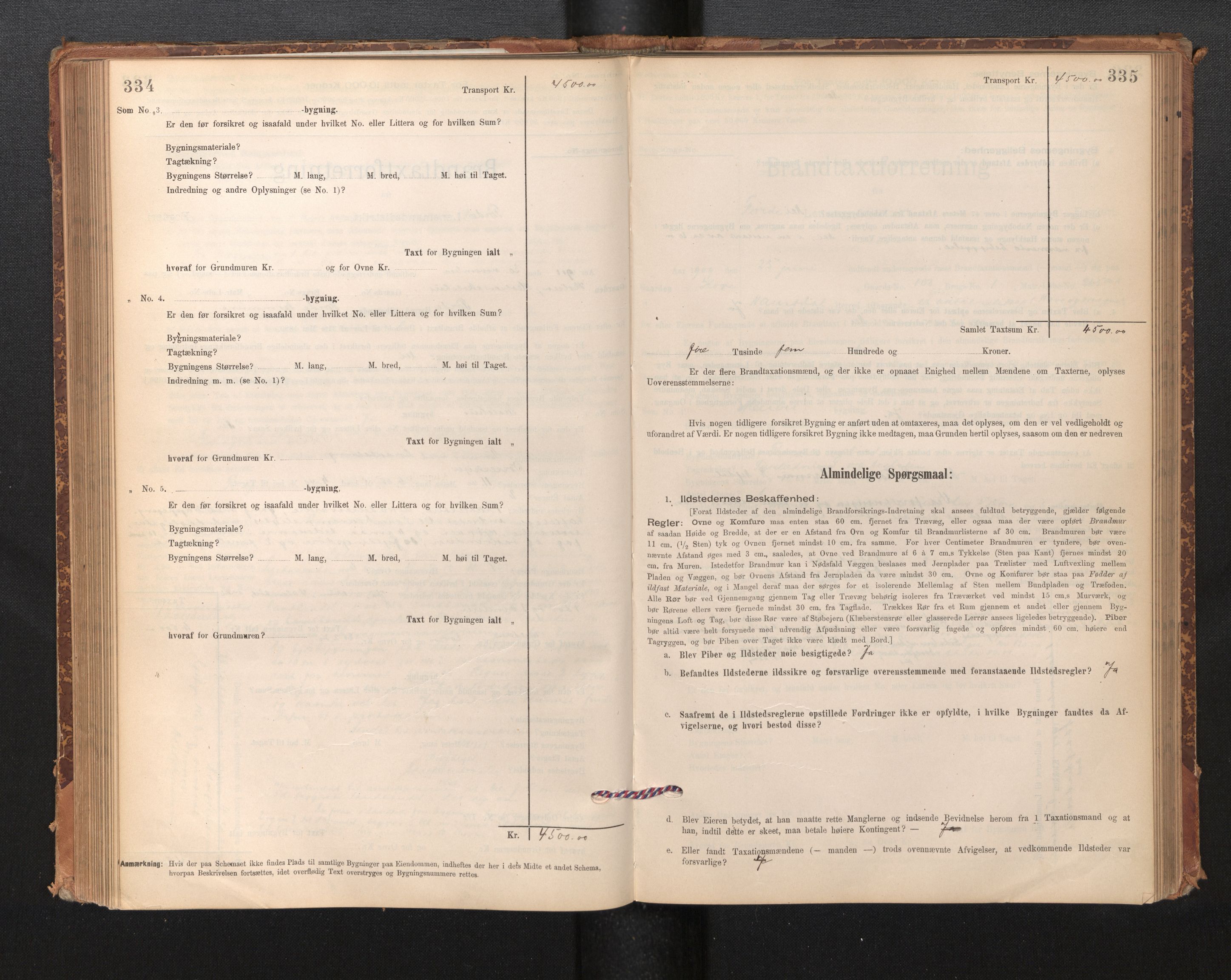 Lensmannen i Førde, AV/SAB-A-27401/0012/L0008: Branntakstprotokoll, skjematakst, 1895-1922, p. 334-335