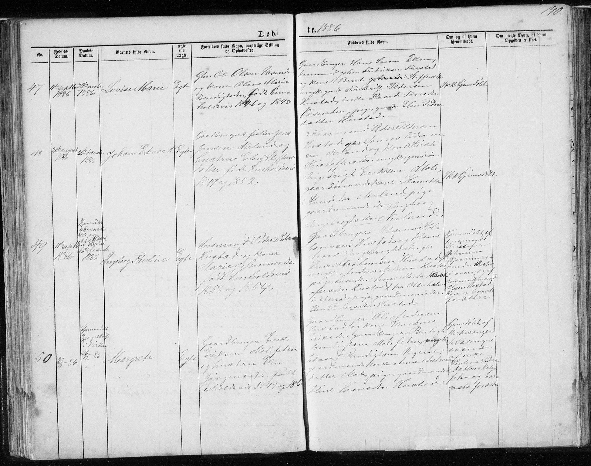 Ministerialprotokoller, klokkerbøker og fødselsregistre - Møre og Romsdal, AV/SAT-A-1454/567/L0782: Parish register (copy) no. 567C02, 1867-1886, p. 140