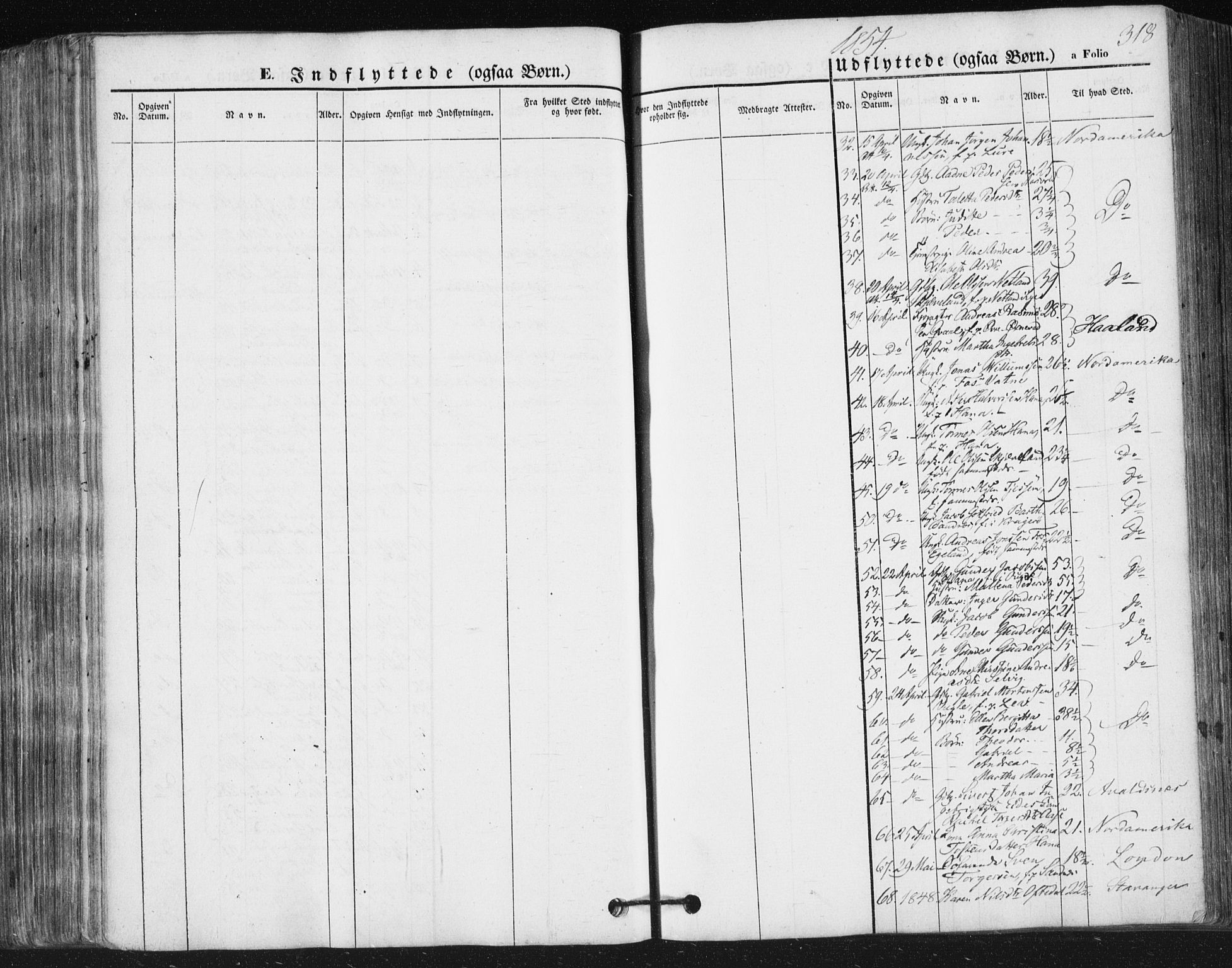 Høyland sokneprestkontor, SAST/A-101799/001/30BA/L0008: Parish register (official) no. A 8, 1841-1856, p. 318